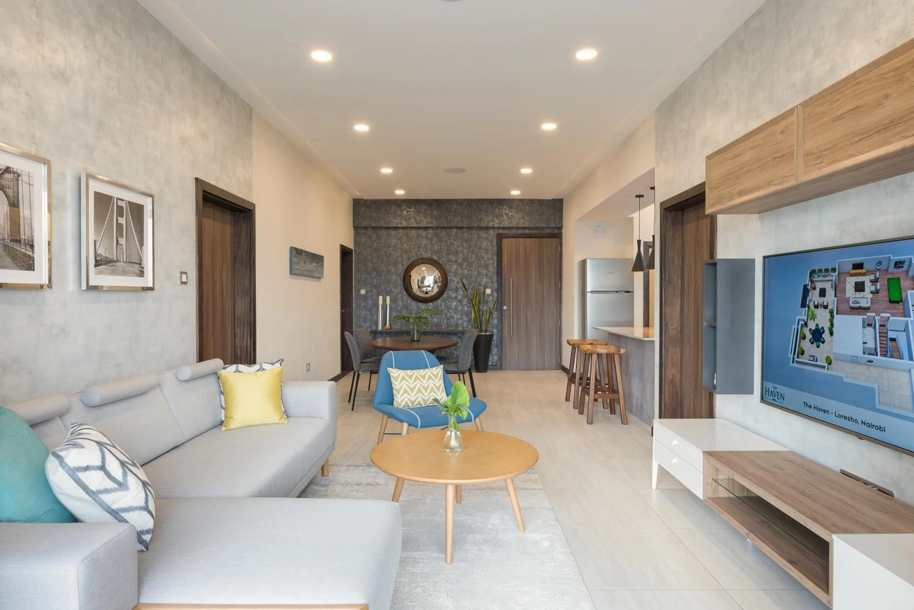 Living room in Skynest Residences by CityBlue, Nairobi Westlands