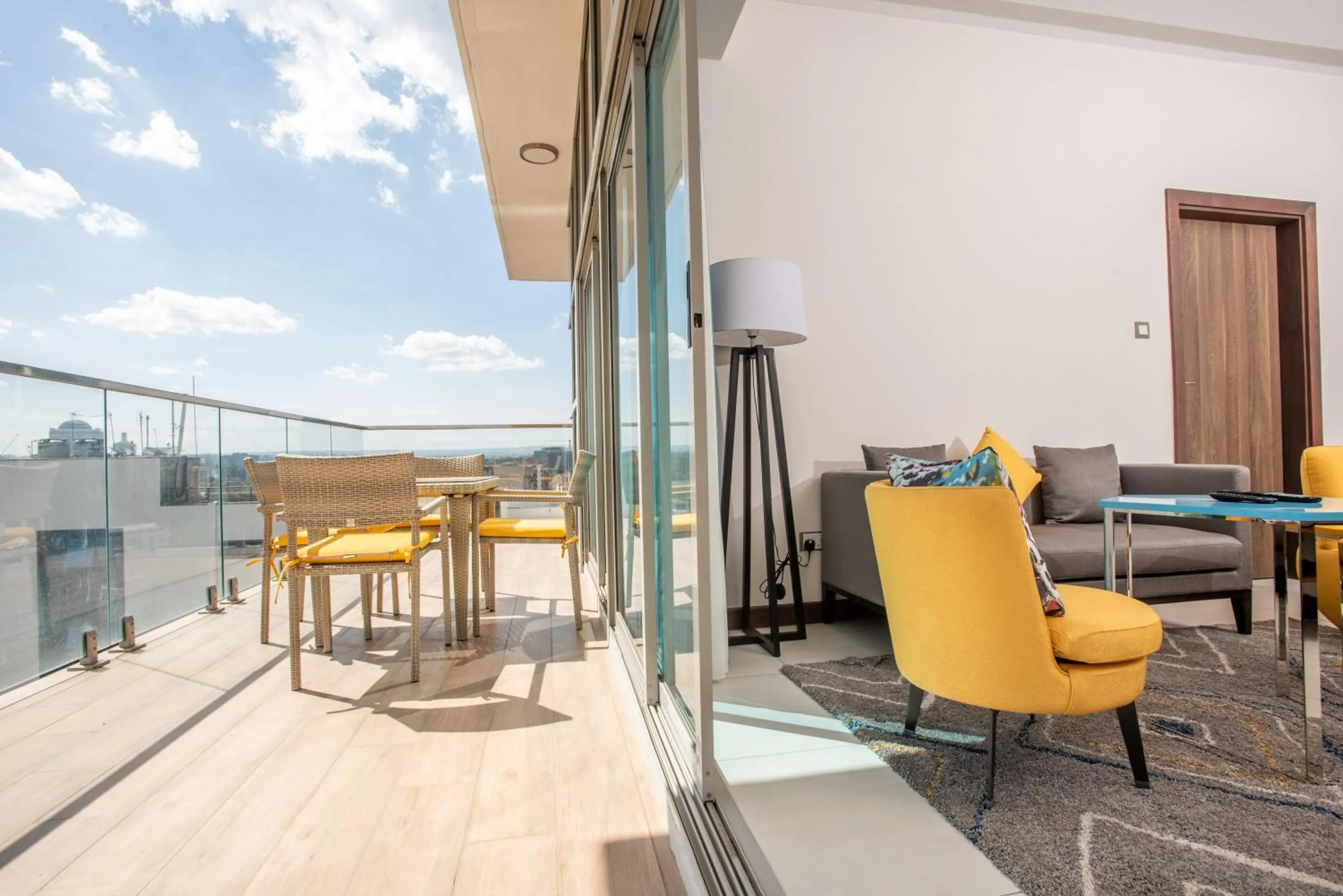 Patio in Skynest Residences by CityBlue, Nairobi Westlands