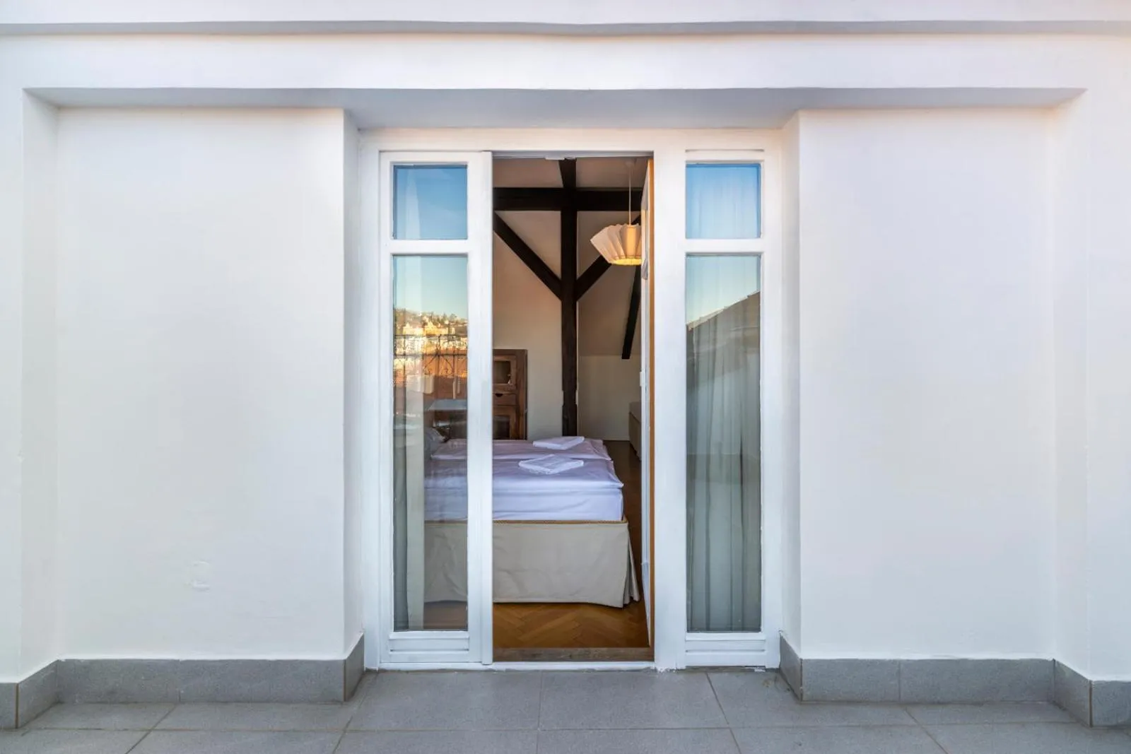 Balcony/Terrace, Bed in Janackovo - Riverside Residence