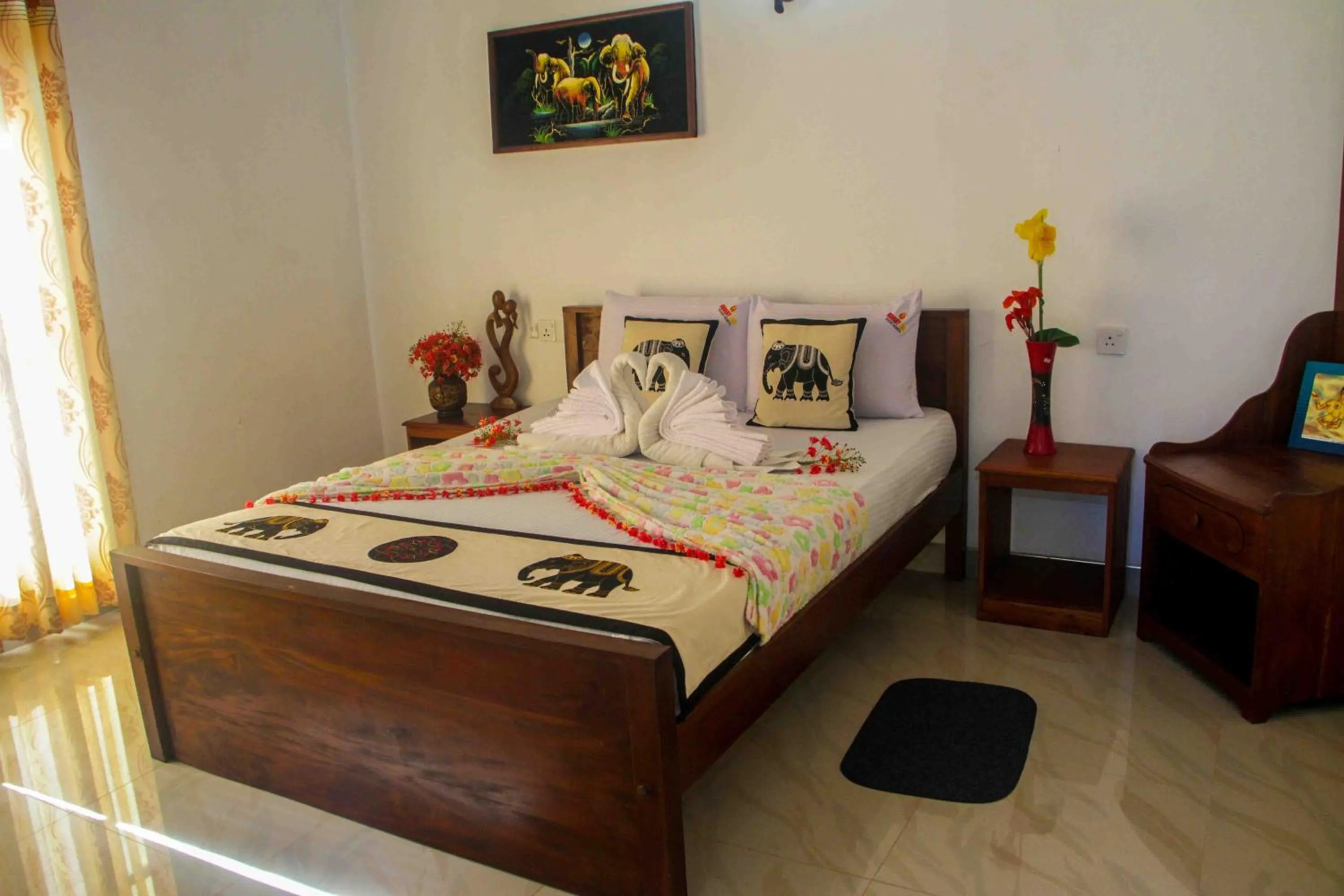 Bed in Hungry Lion Sigiriya