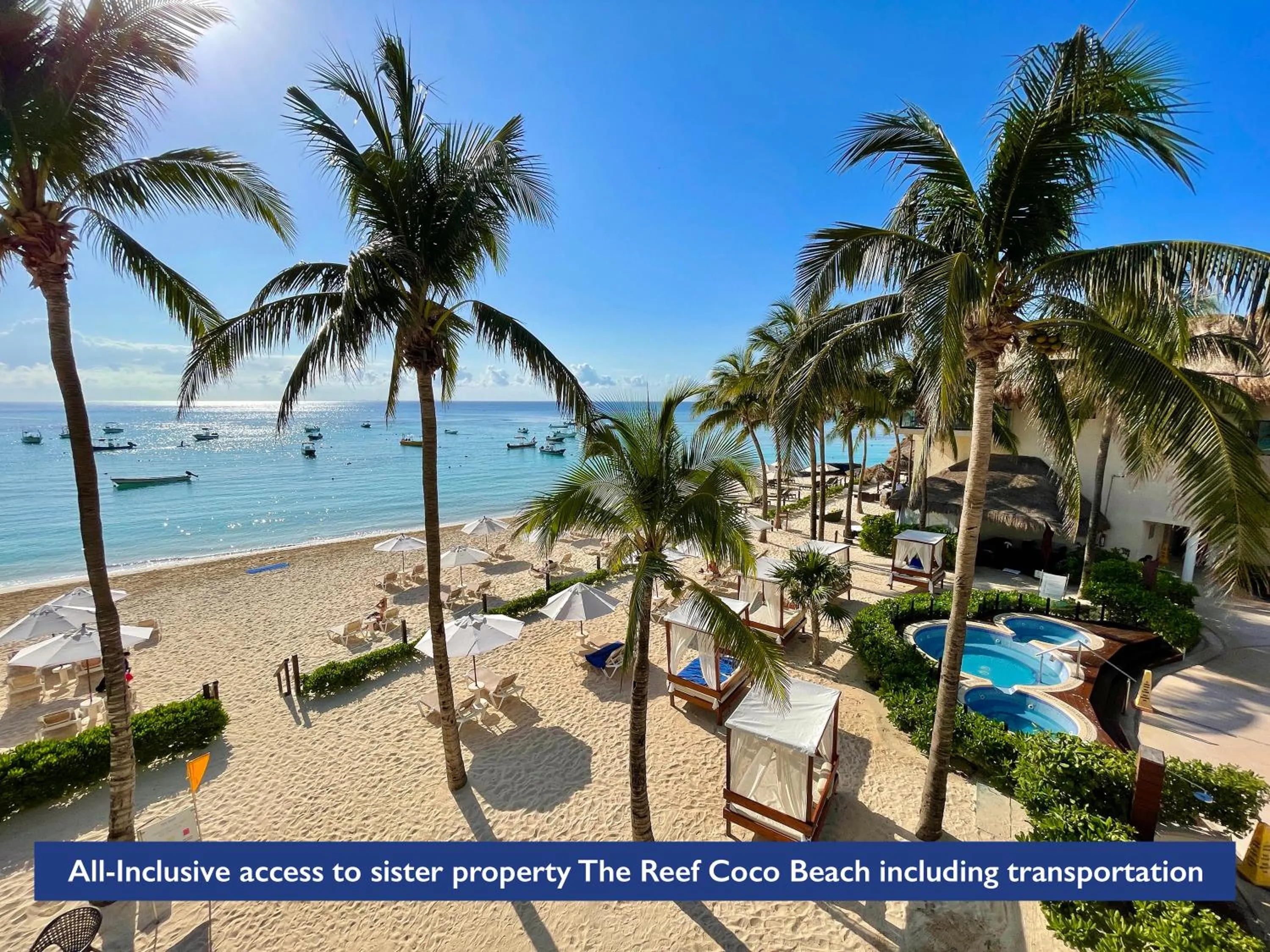Beach in The Reef Playacar Beach Resort & Spa-Optional All Inclusive