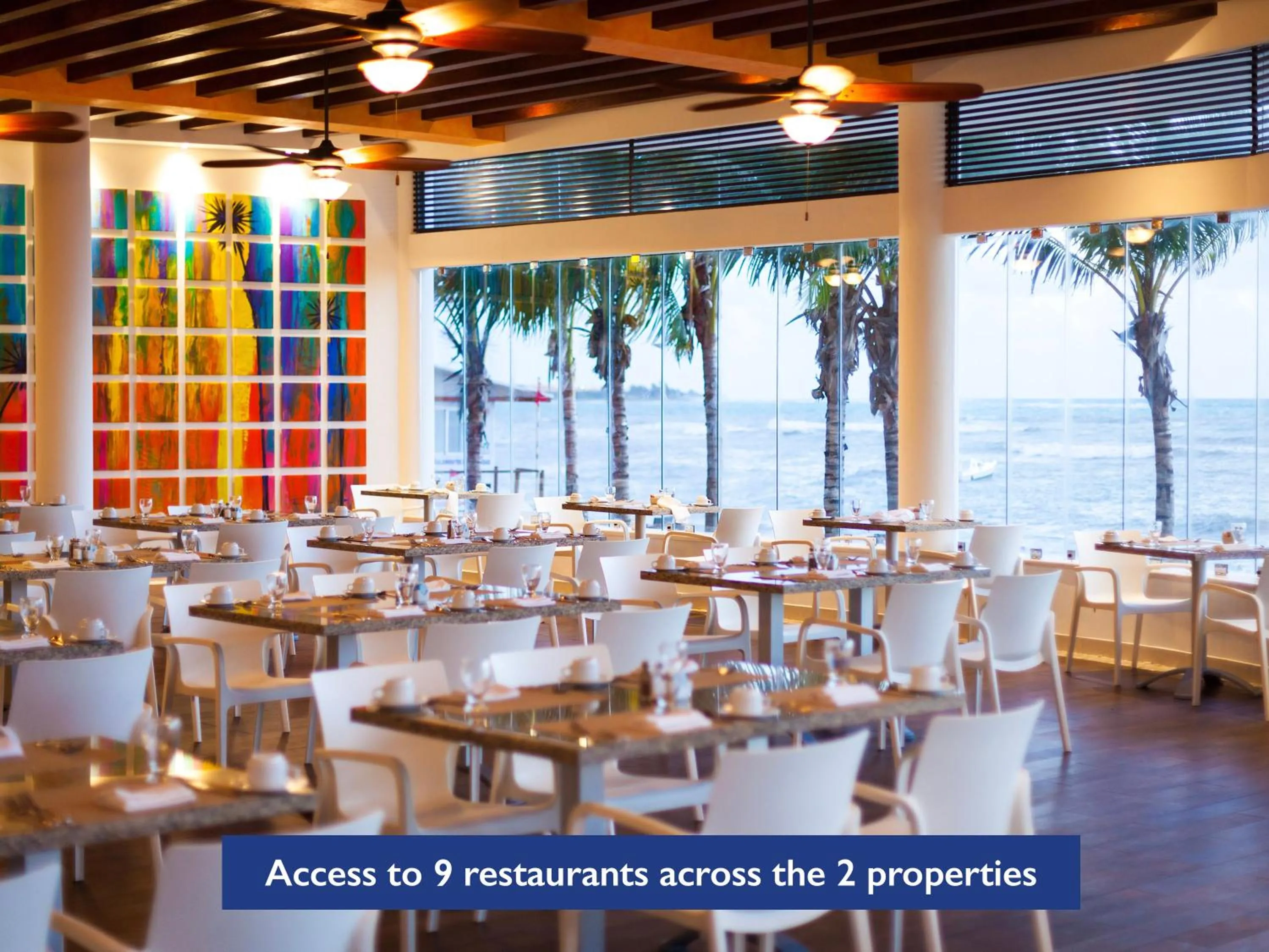 Restaurant/places to eat in The Reef Playacar Beach Resort & Spa-Optional All Inclusive