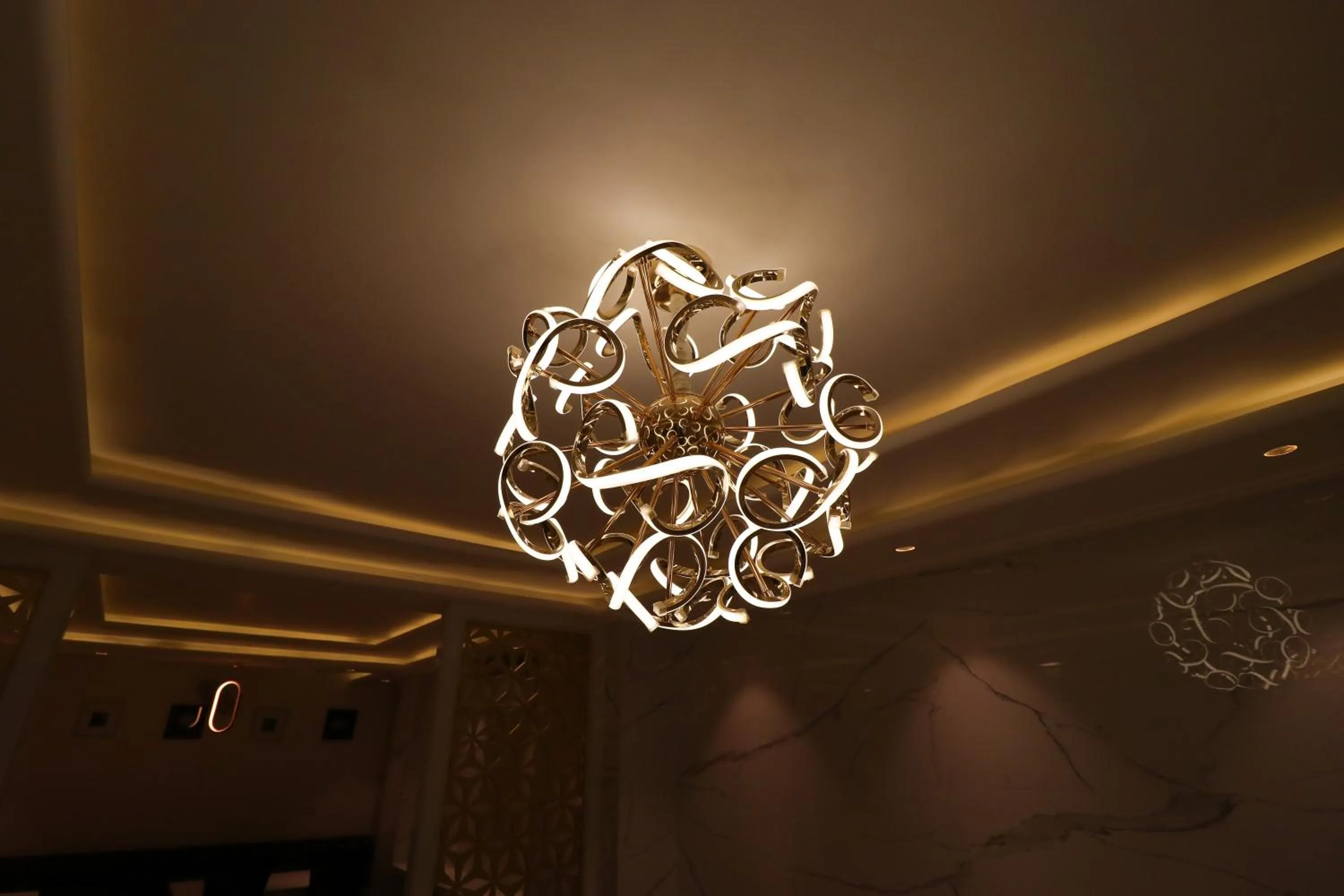 Decorative detail in OPO The View, Delhi Airport