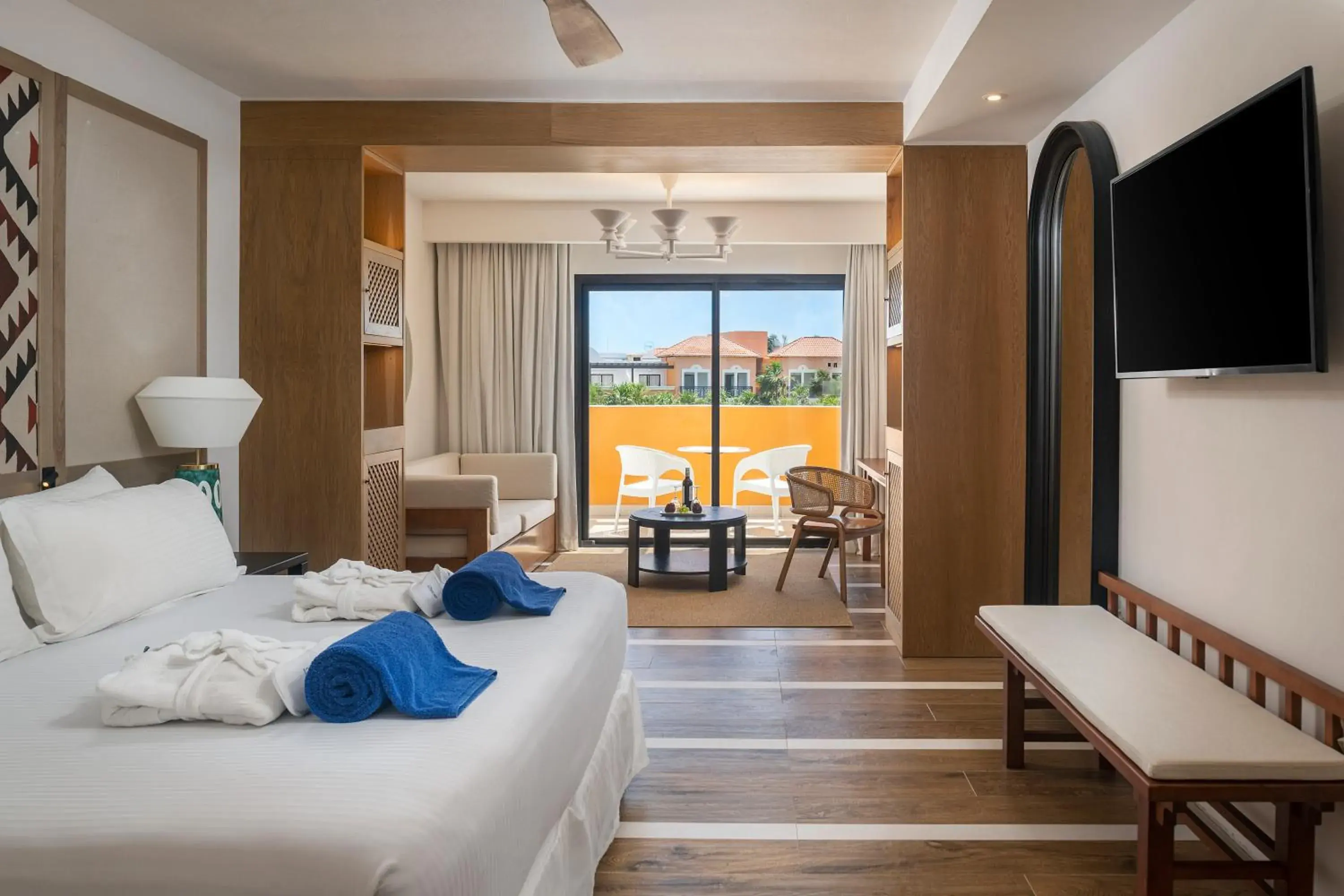 Living room, Bed in Ocean Coral & Turquesa All Inclusive Living room, Bed in Ocean Coral & Turquesa All Inclusive