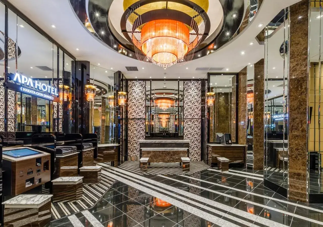 Lobby or reception in APA Hotel Hakata Gion Ekimae Lobby or reception in APA Hotel Hakata Gion Ekimae