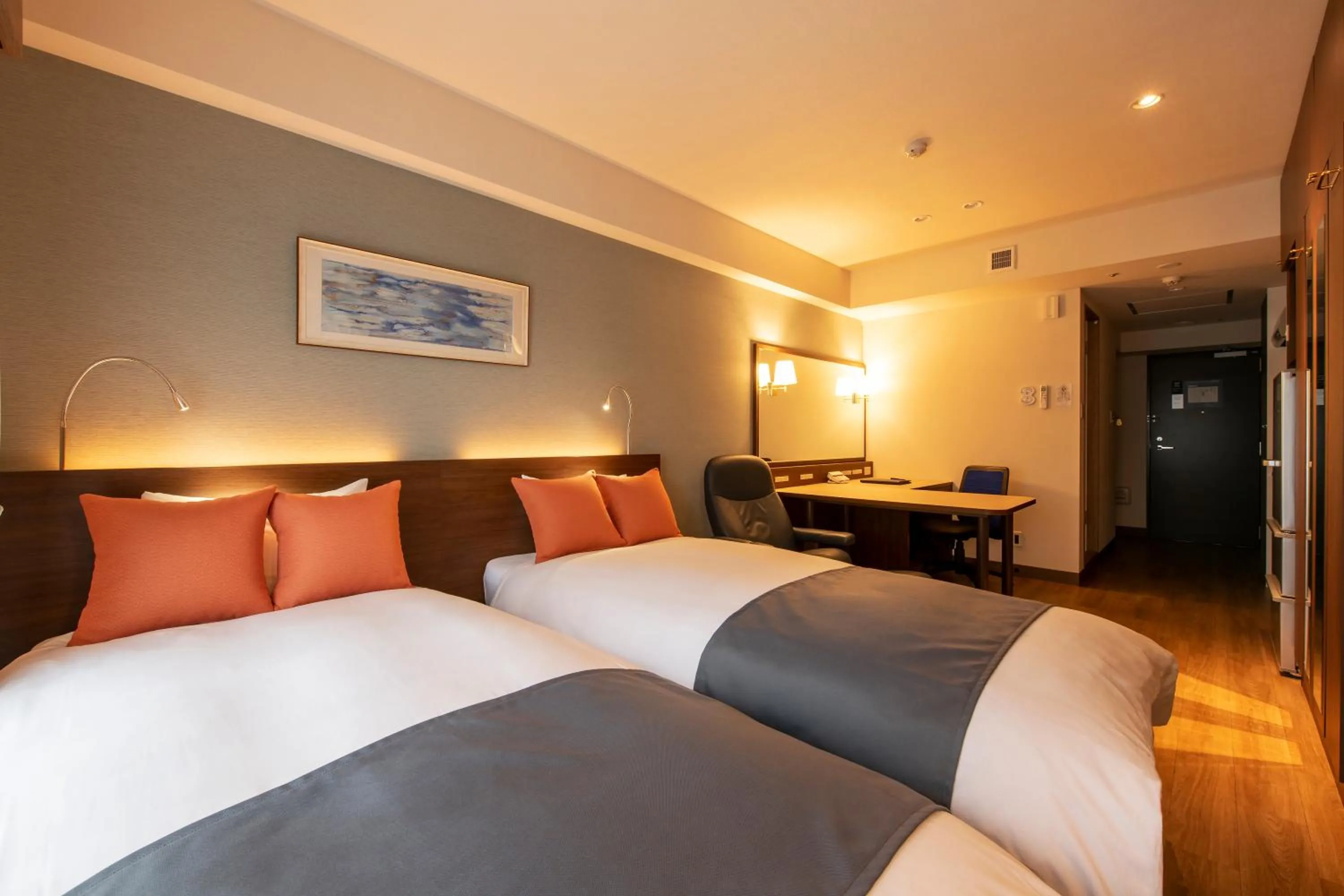 Bed in Hotel New Port Yokosuka