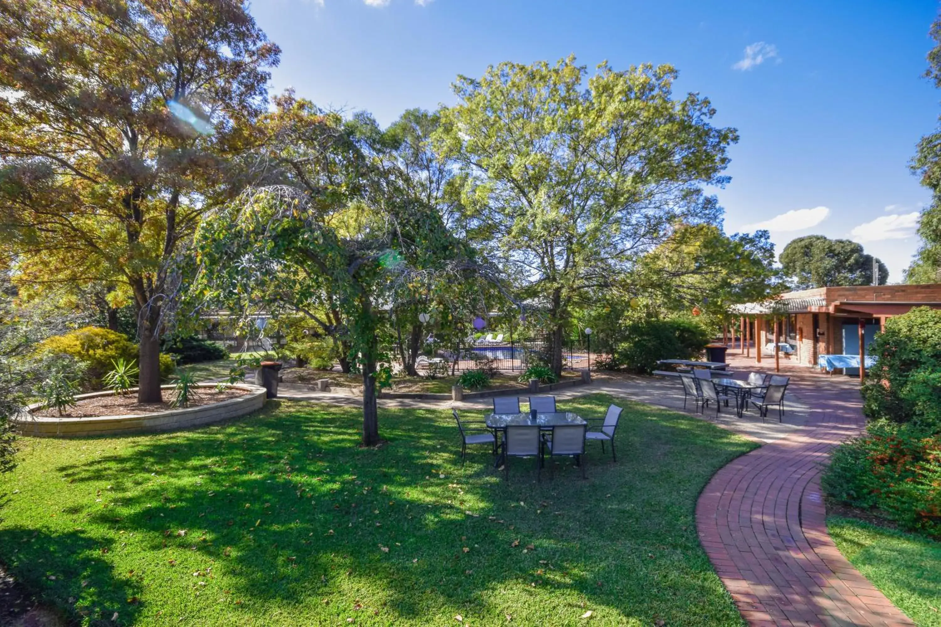Garden view in River Country Inn Garden view in River Country Inn