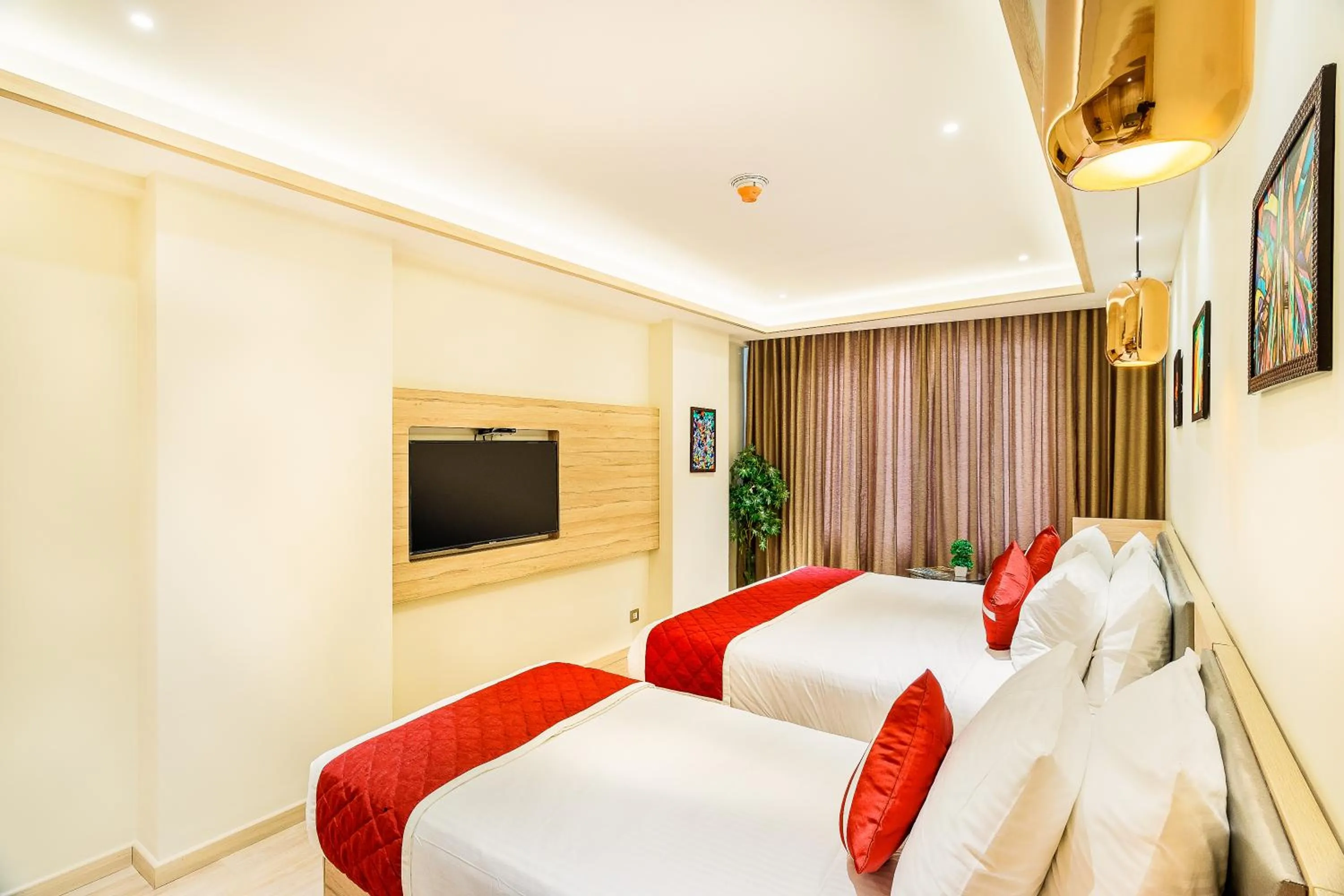 Bedroom, Bed in Hotel Jagadish International-Sankey Road
