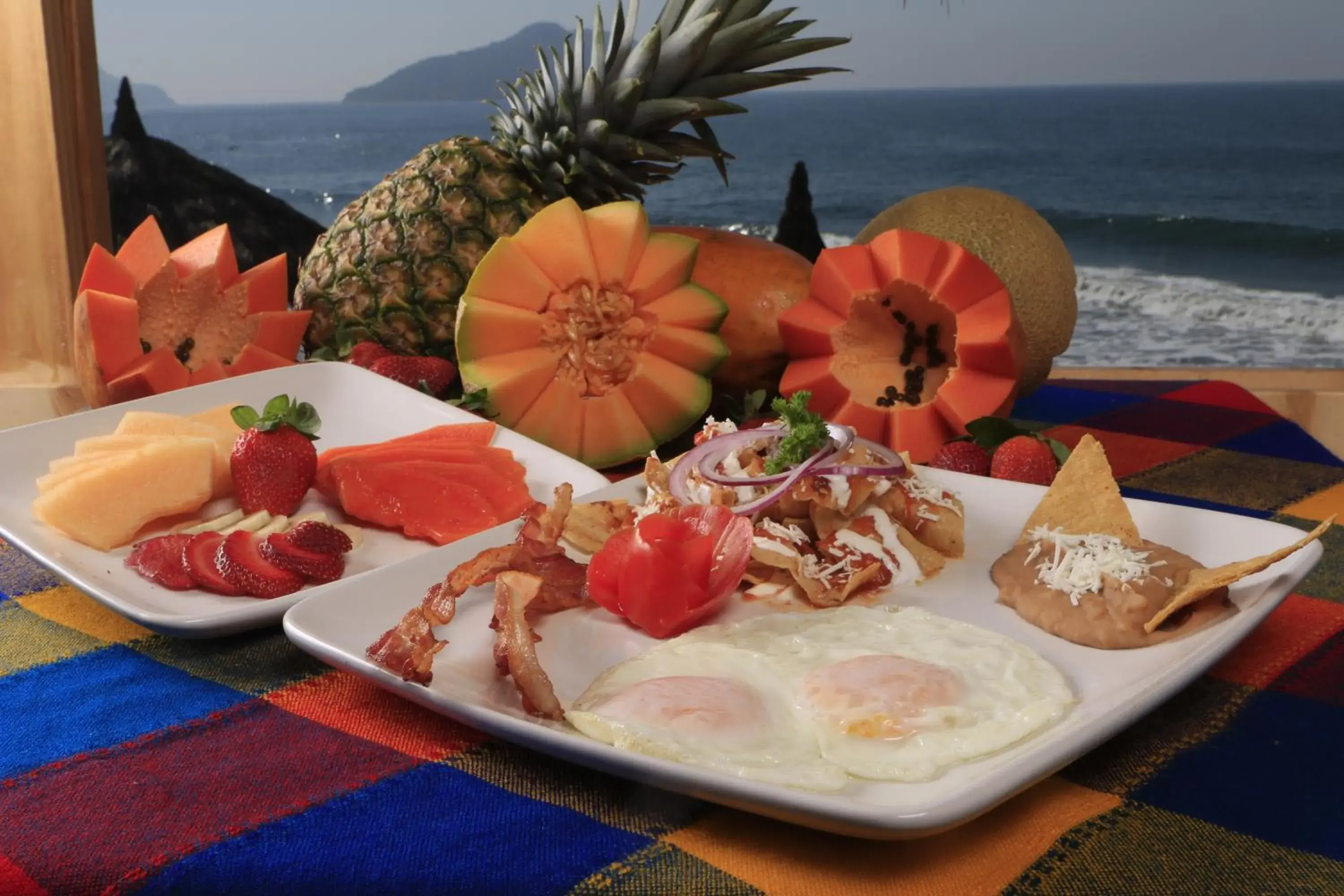 Buffet breakfast in Villas El Rancho Green Resort Buffet breakfast in Villas El Rancho Green Resort