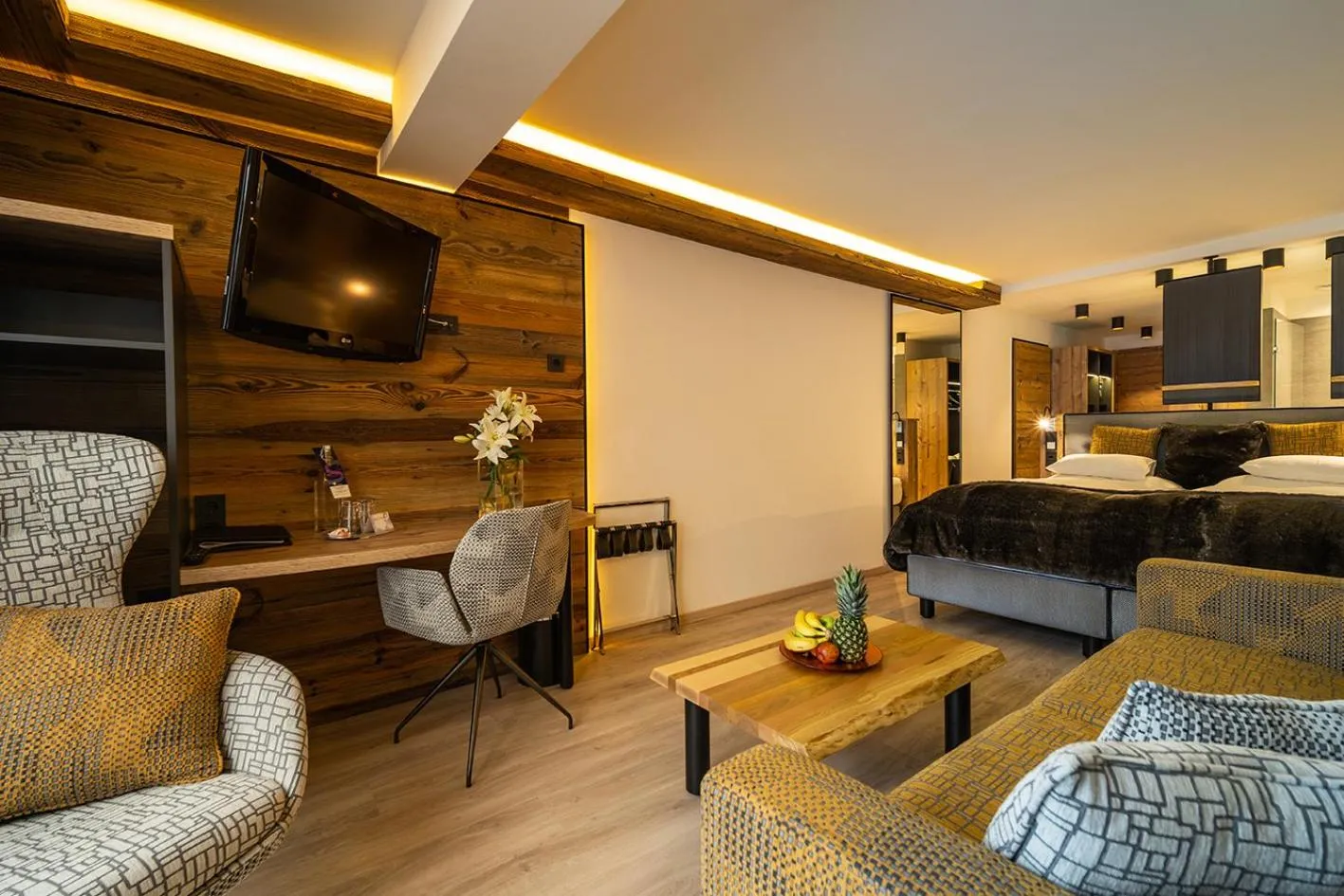 TV and multimedia, Bed in Sporthotel Snowwhite