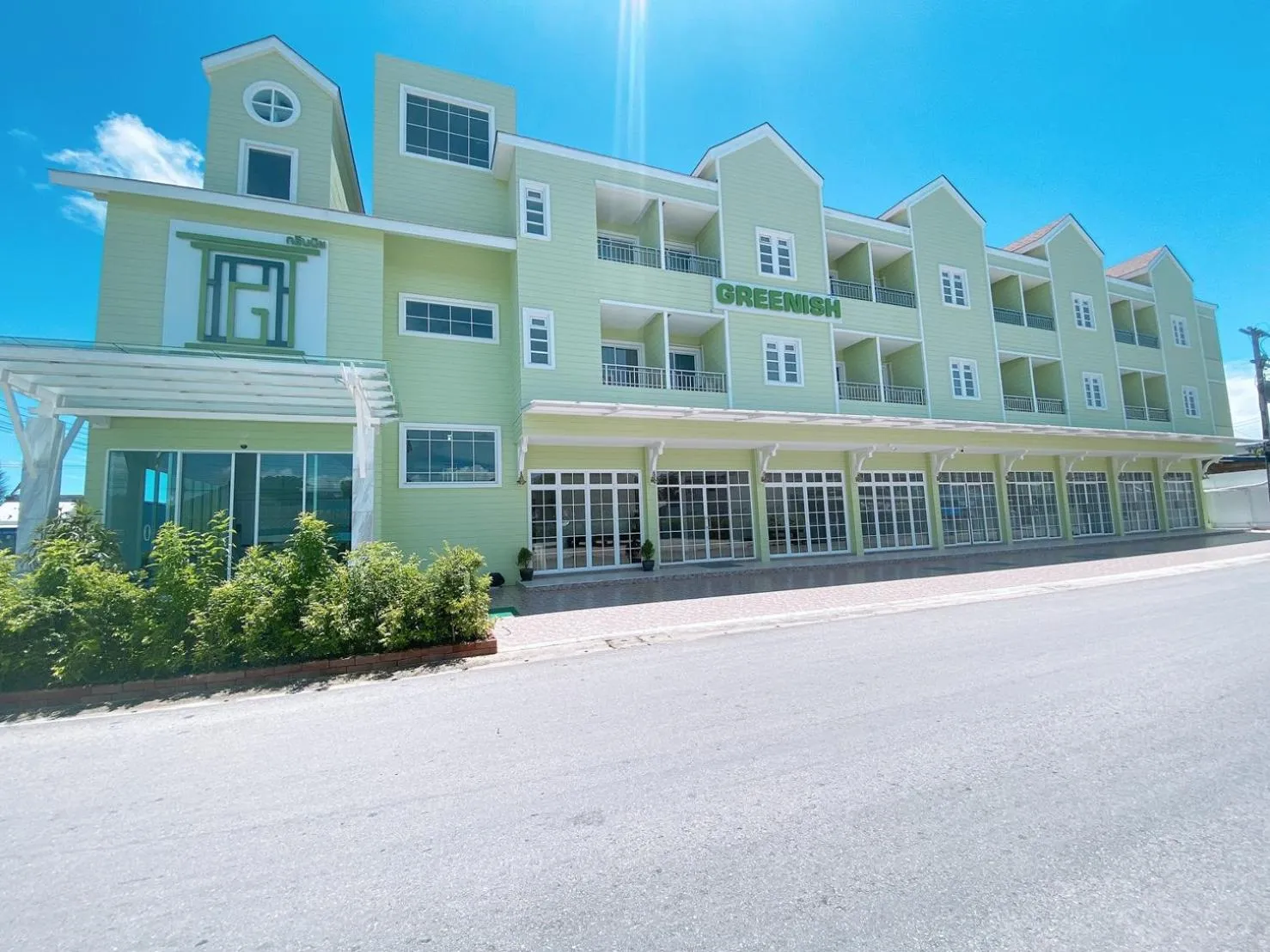 Property building in Greenish Hotel