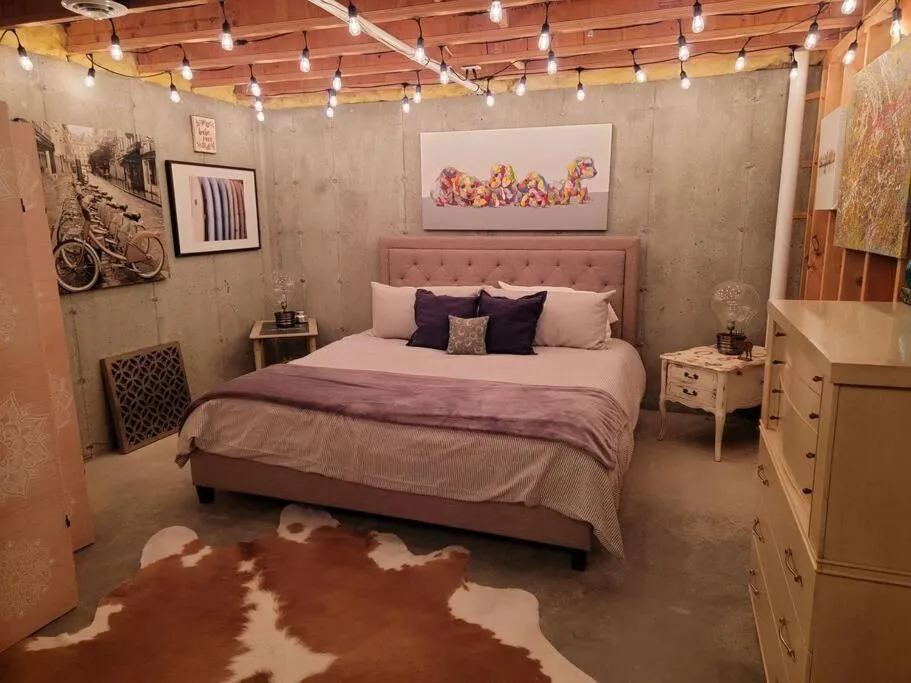 Bed in Among the Aspens Family Cottage