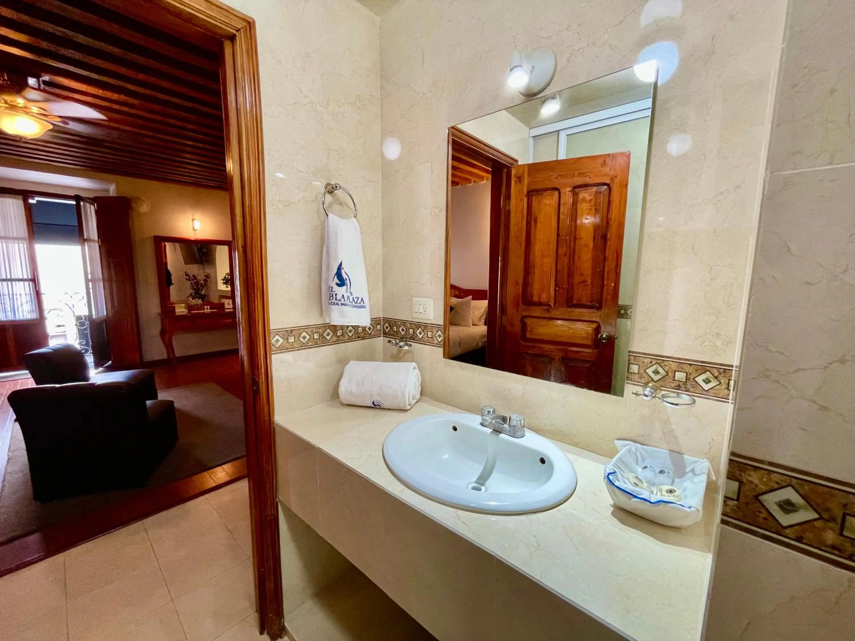 Bathroom in Hotel Puebla Plaza