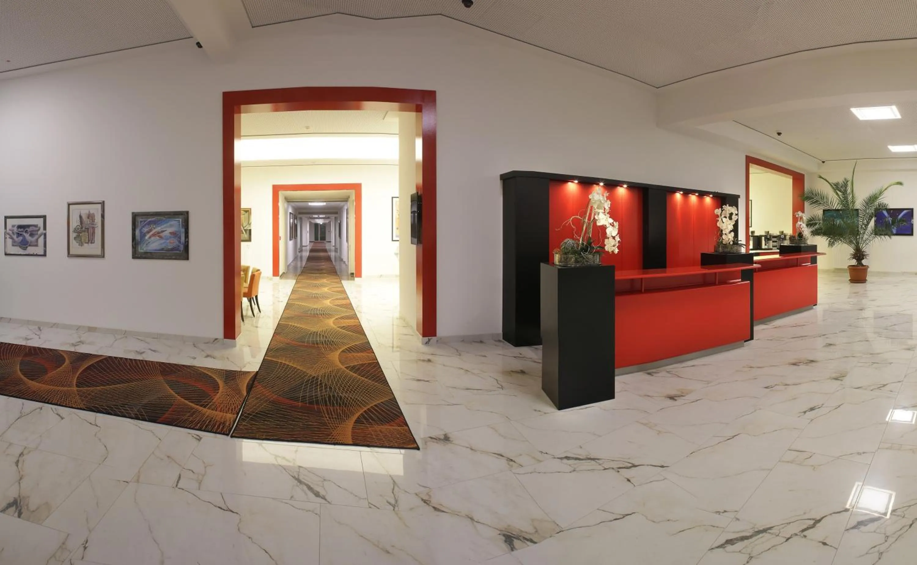 Lobby or reception in Hotel PreMotel-Premium Motel am Park