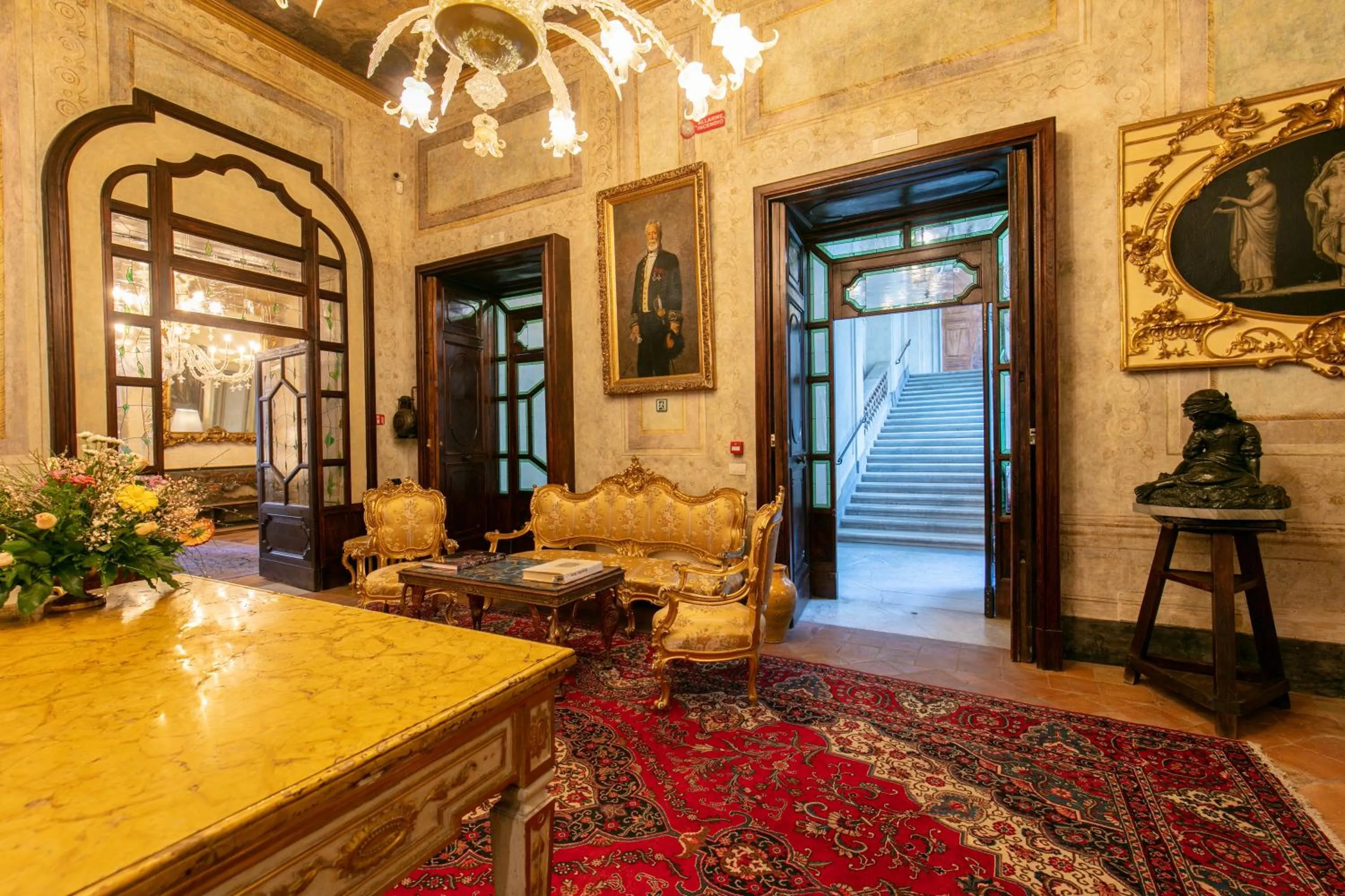 Lobby or reception in Palazzo Doria Napoli