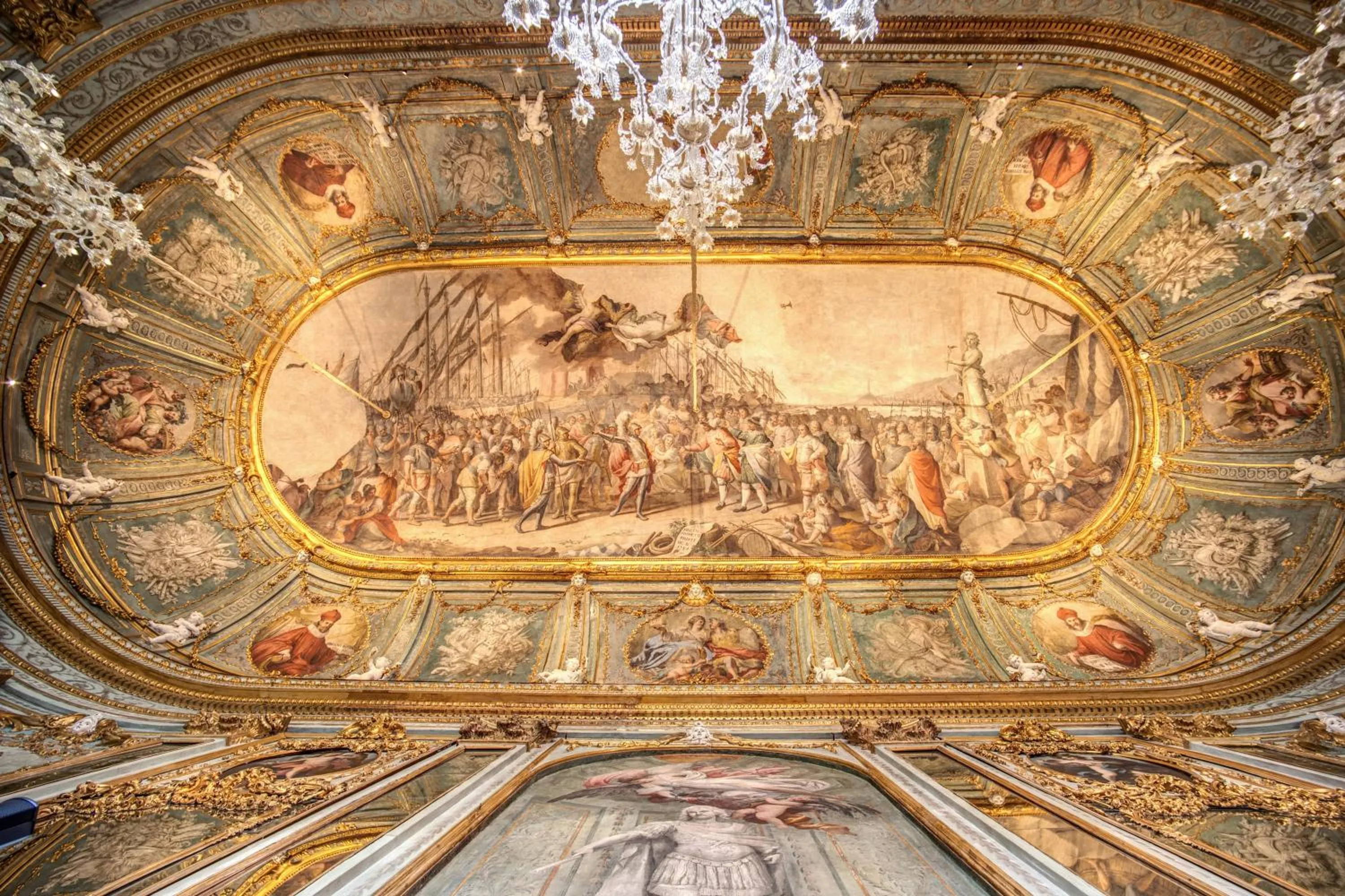 Decorative detail in Palazzo Doria Napoli