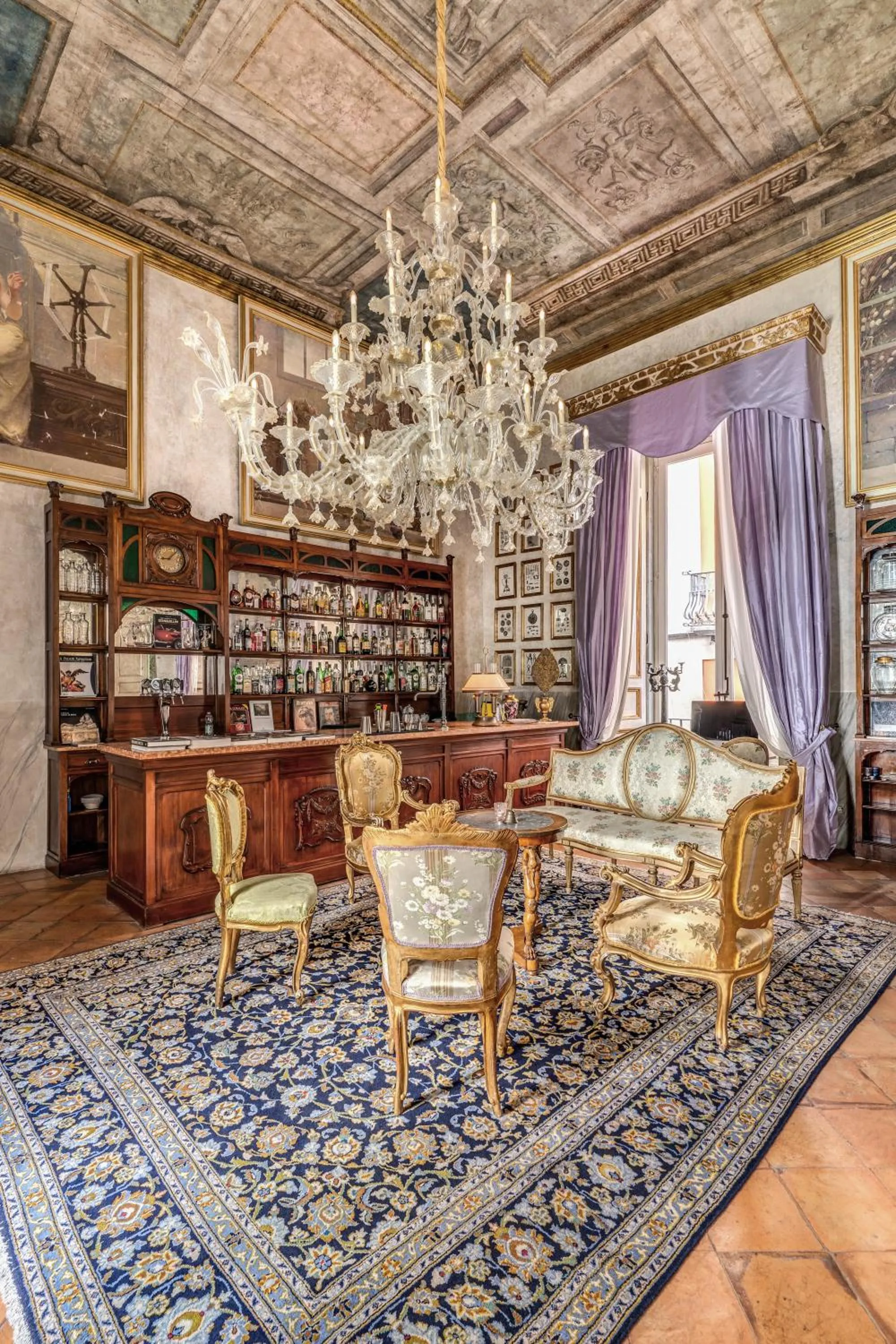 Seating area in Palazzo Doria Napoli