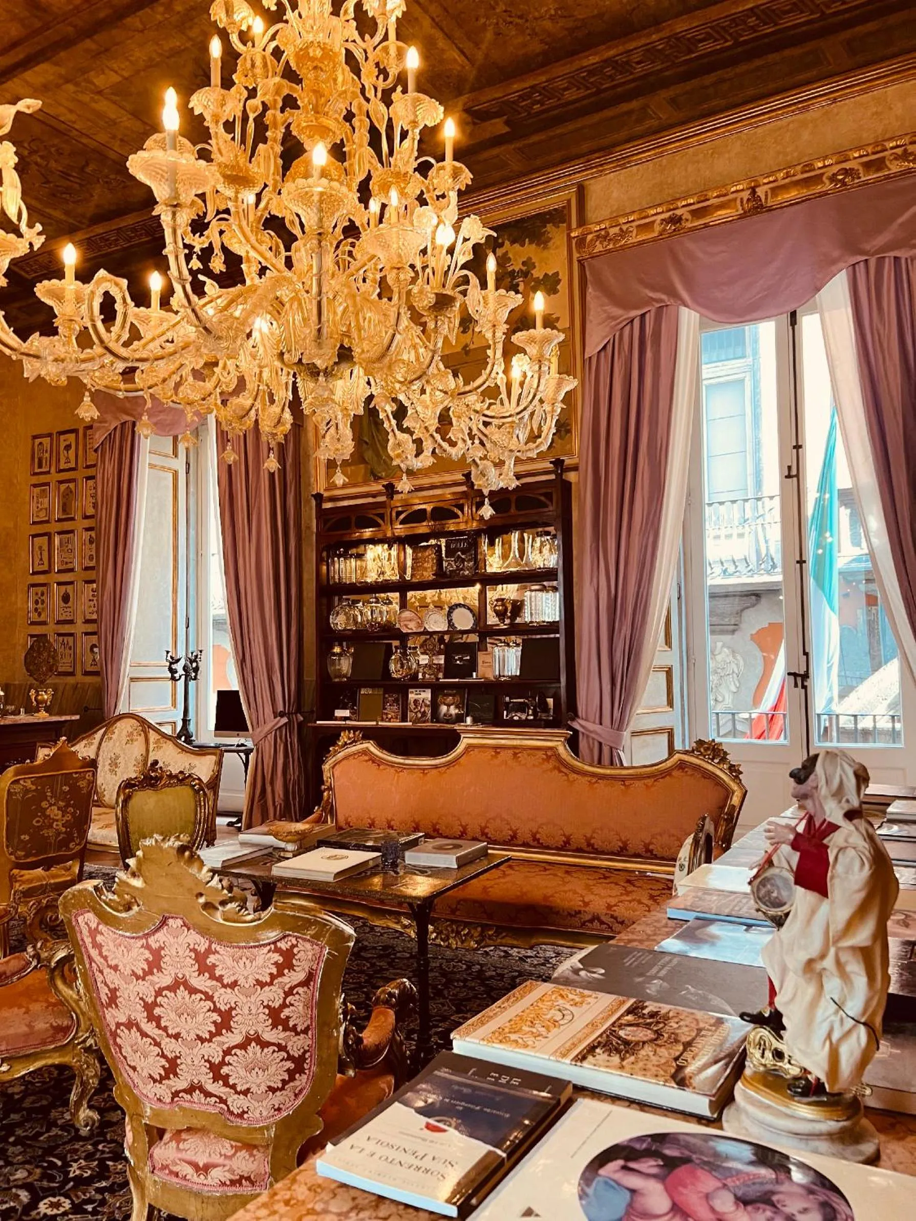 Seating area in Palazzo Doria Napoli