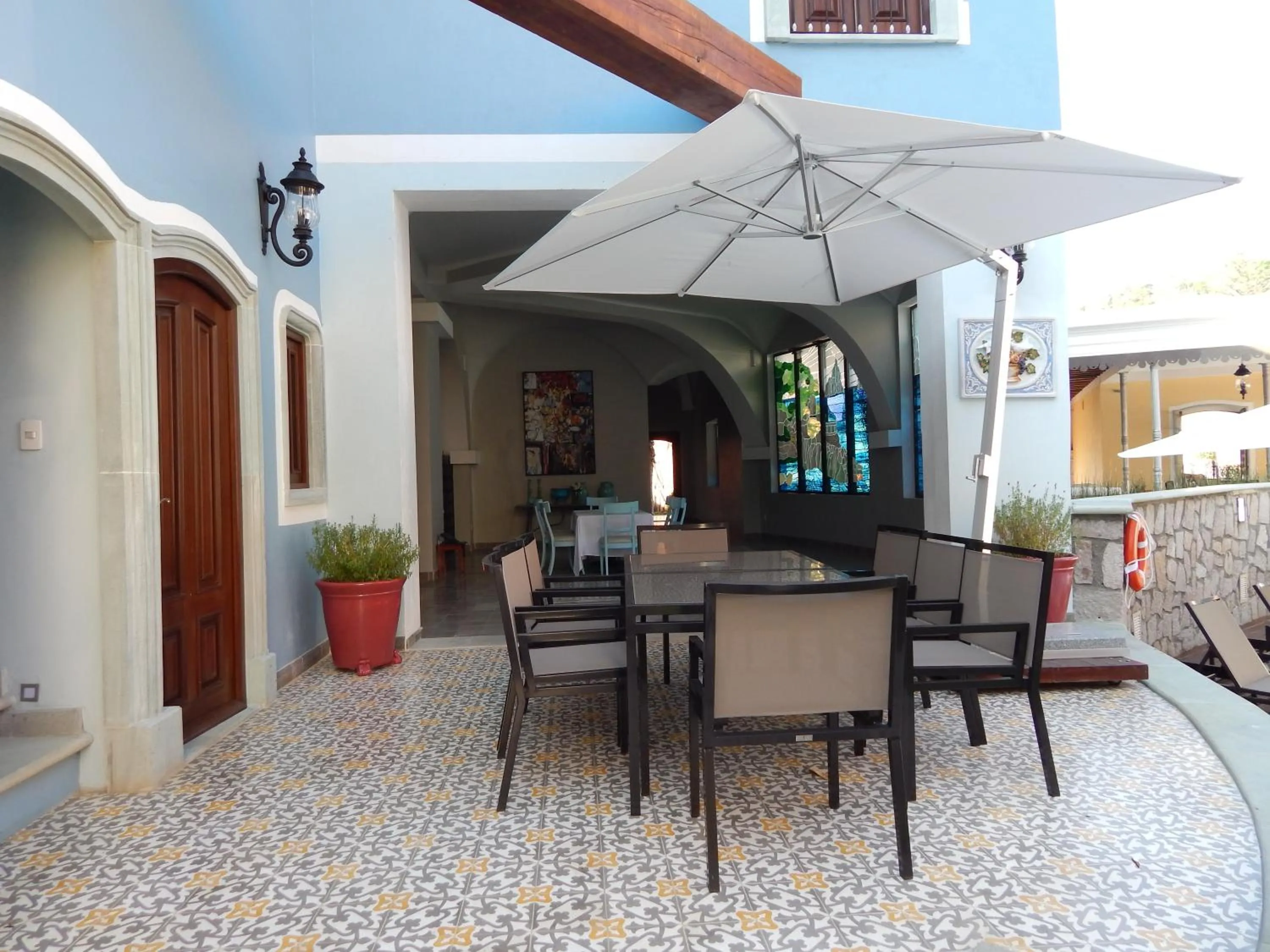 Patio in Villa Maria Cristina Hotel