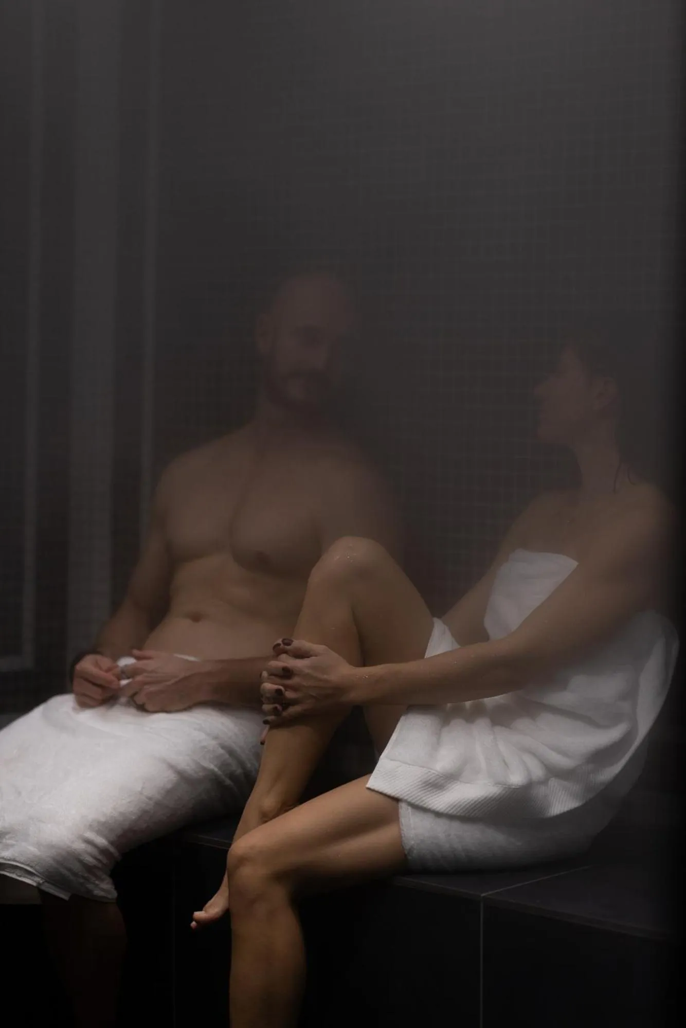 Steam room in Hôtel & SPA Le Chêne Vert