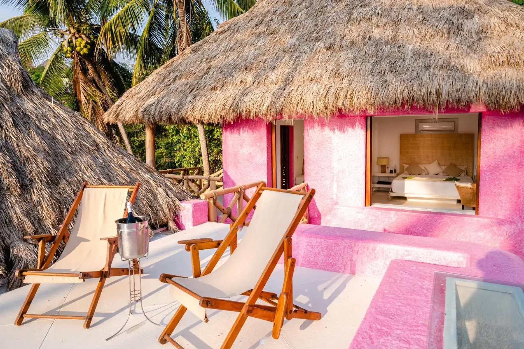 Double Room in Playa Rosa Bungalows Careyes Double Room in Playa Rosa Bungalows Careyes