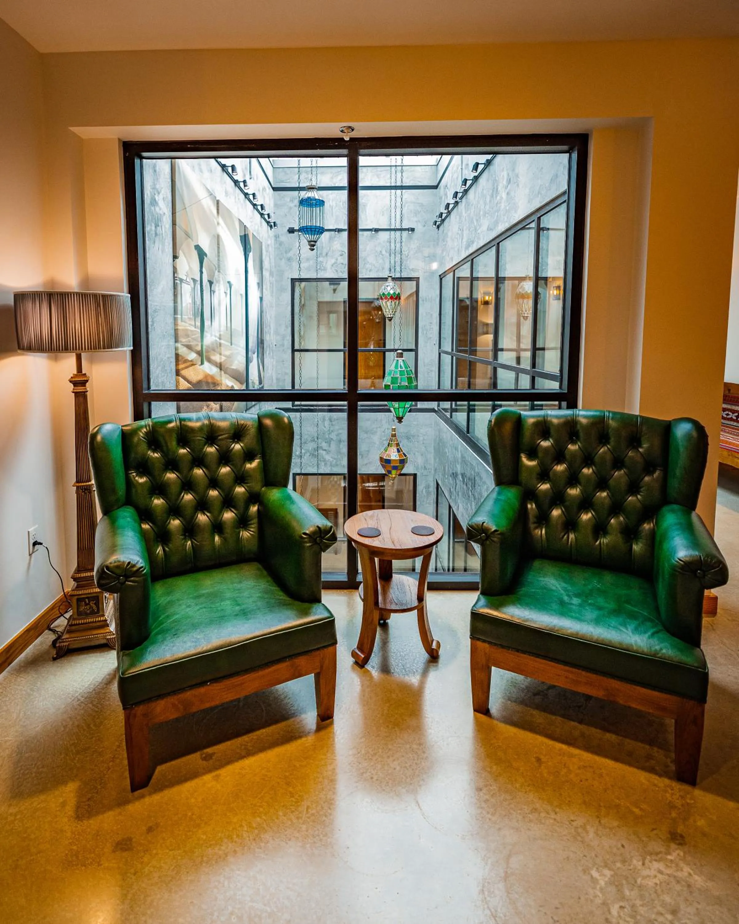 Seating area in Pivovar Hotel