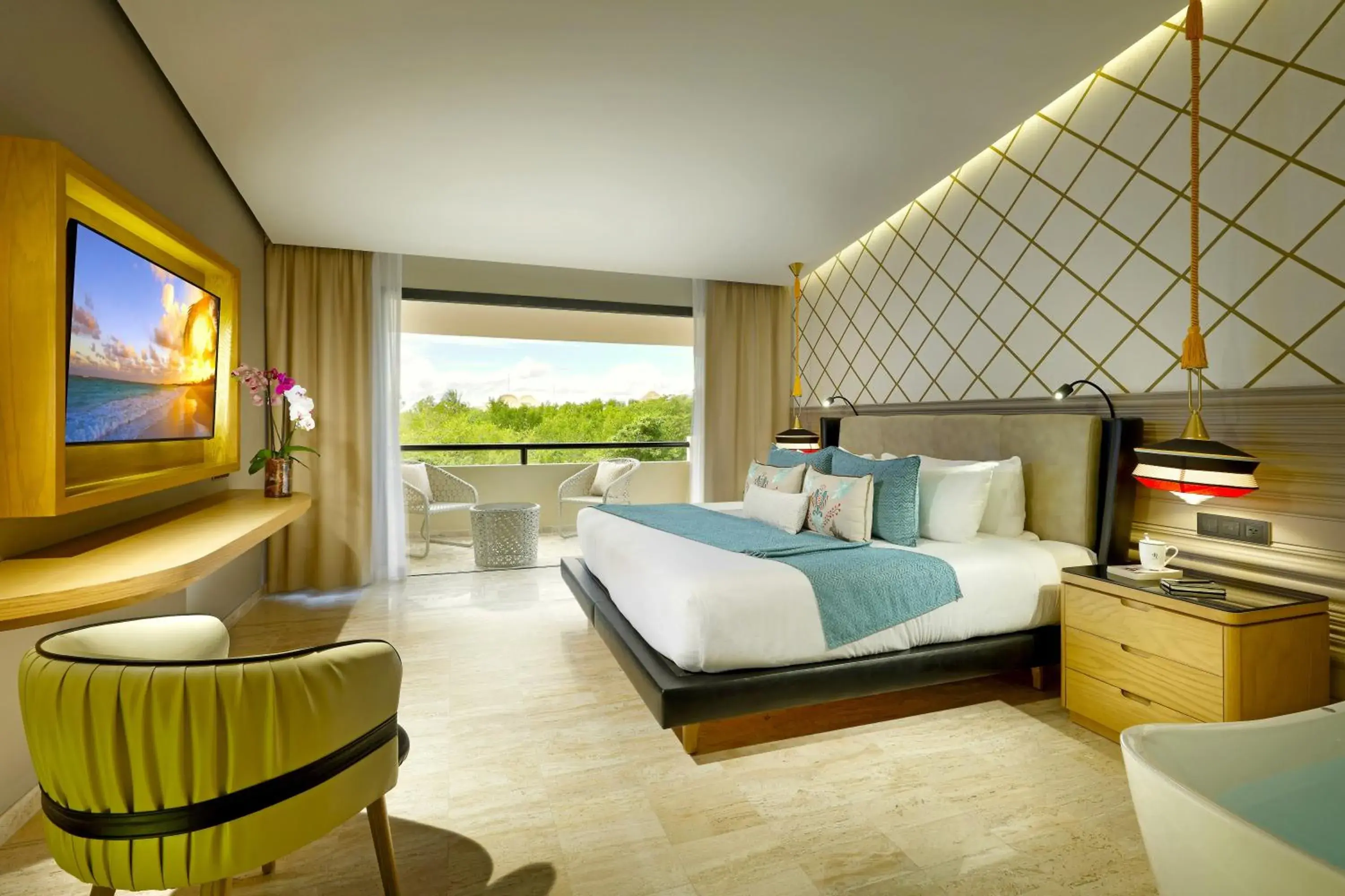 View (from property/room), Bed in TRS Yucatan Hotel - Adults Only View (from property/room), Bed in TRS Yucatan Hotel - Adults Only