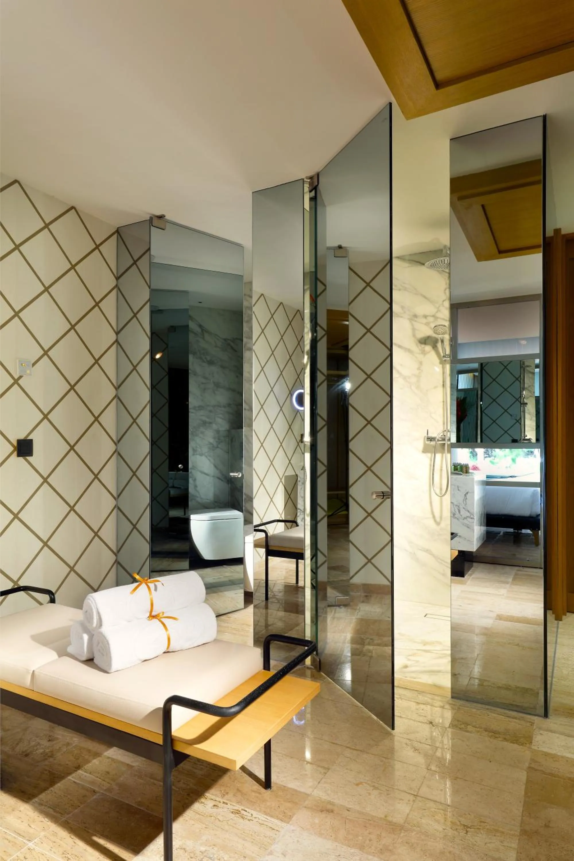 Bathroom, Bed in TRS Yucatan Hotel - Adults Only