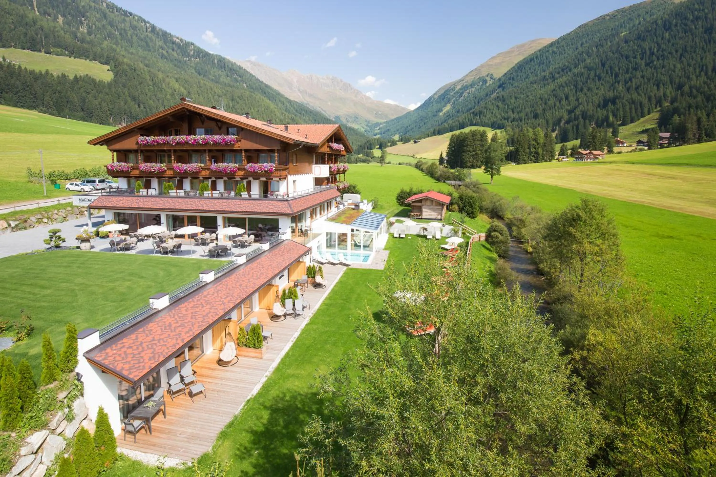 Facade/entrance in Vitalpina Hotel Magdalenahof