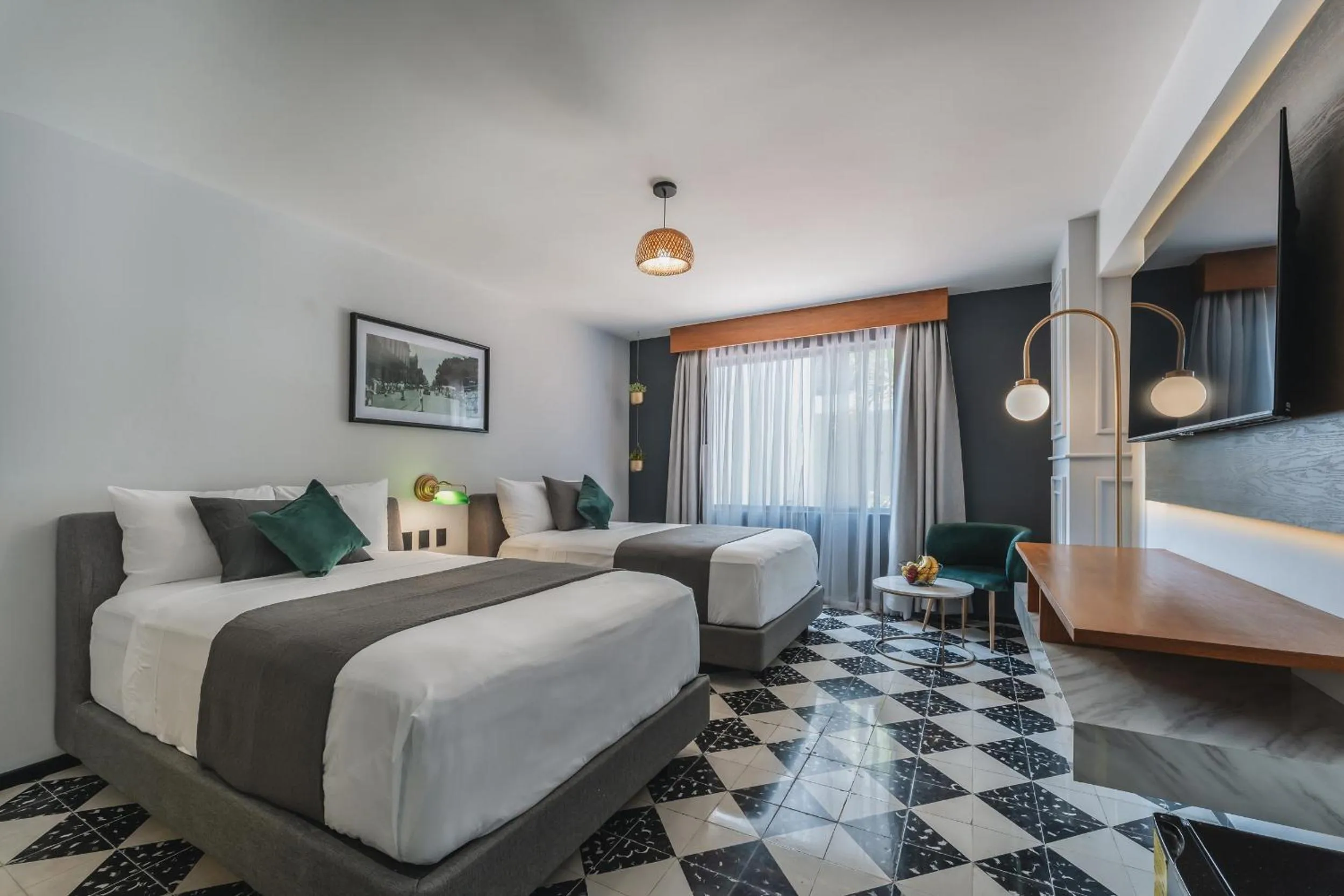 Bed in Gran Hotel Panamericana, Mérida