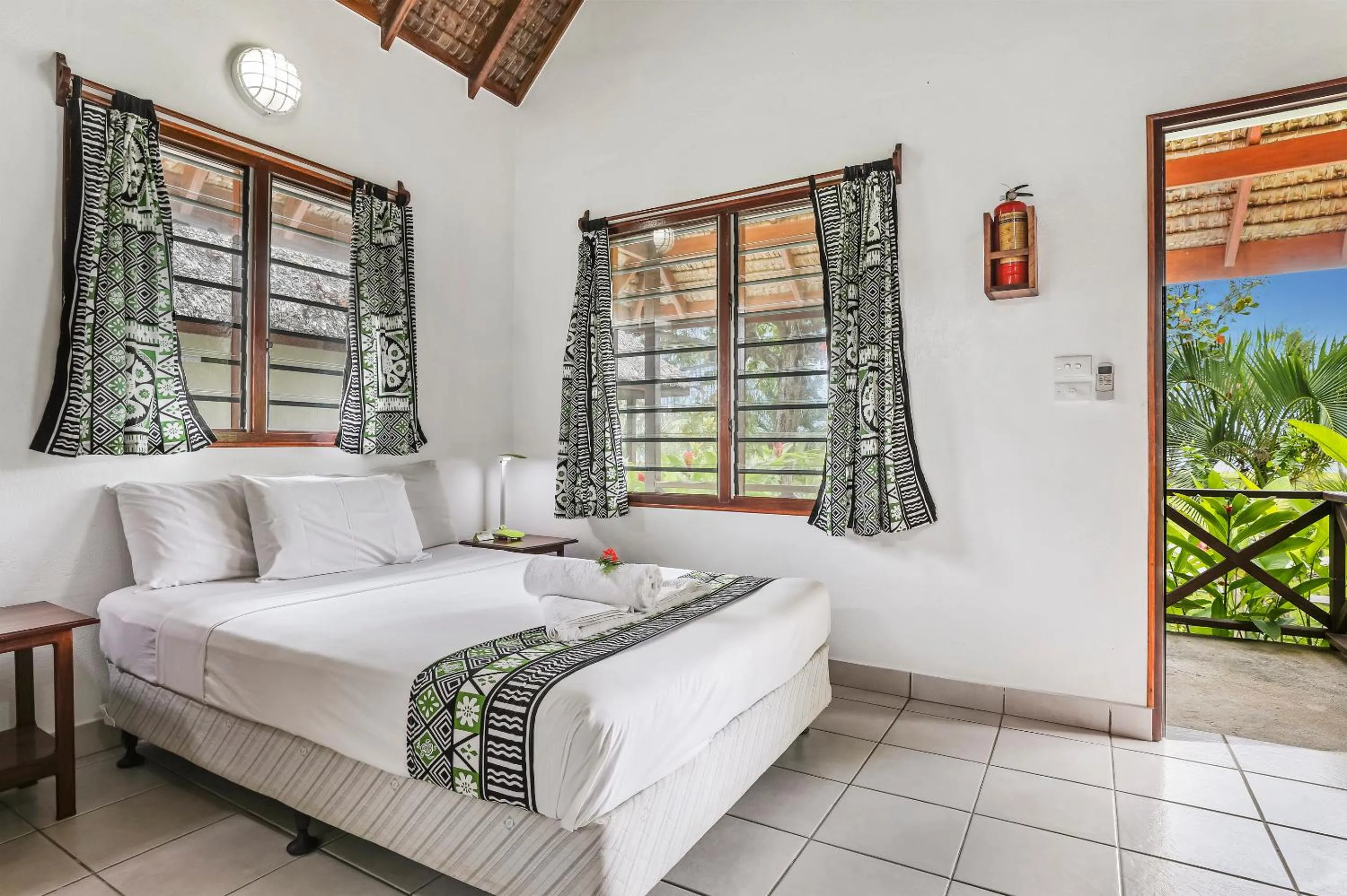 Bed in Beachfront Resort