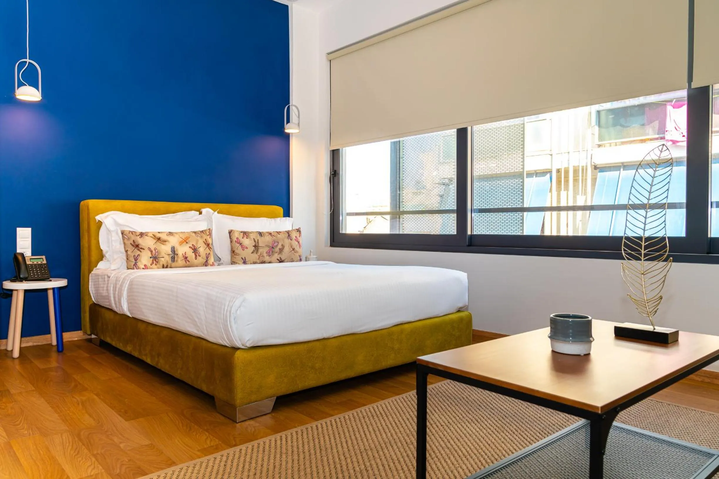 Bed in Iasonos Suites Athens