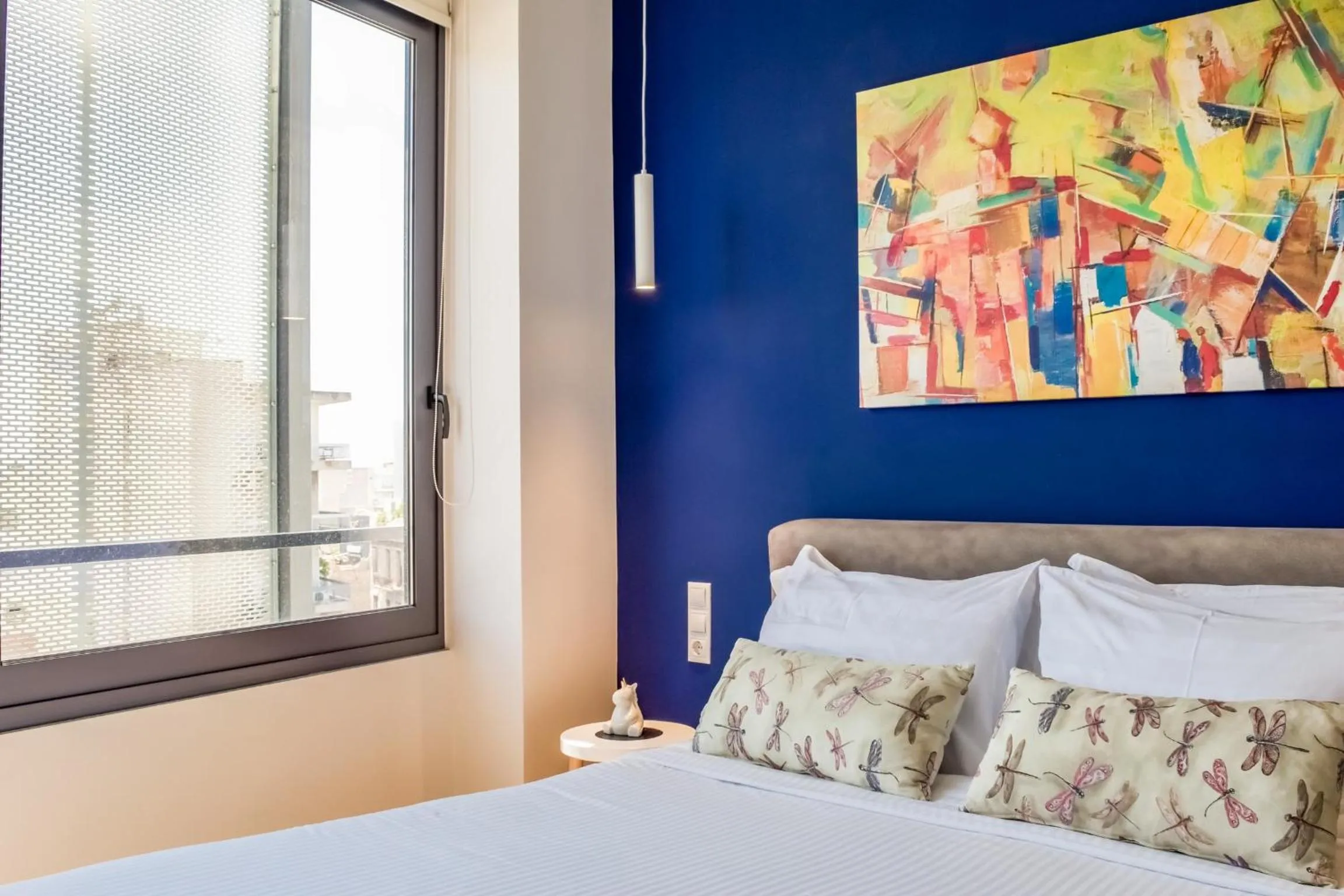 Bed in Iasonos Suites Athens