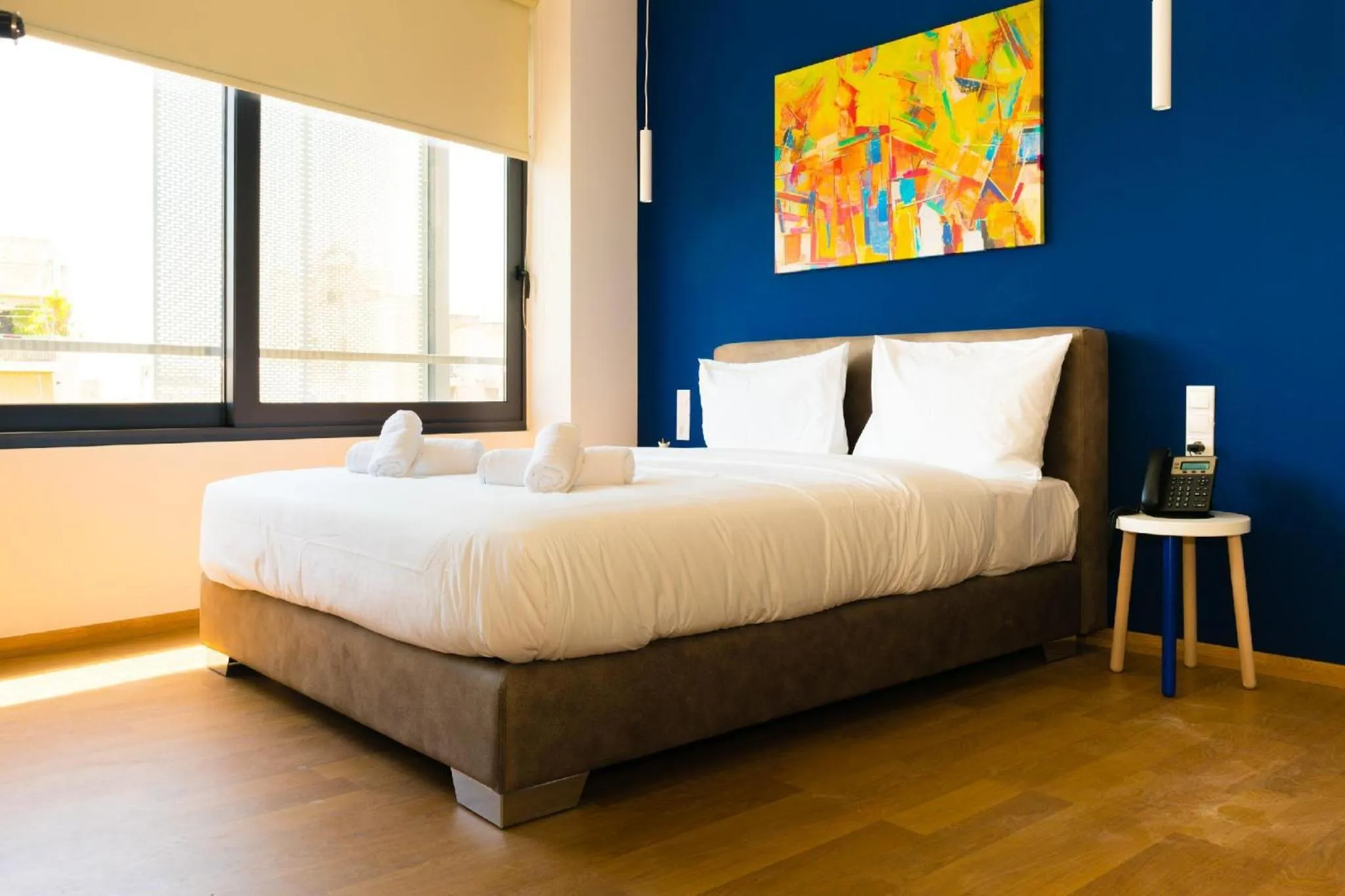 View (from property/room), Bed in Iasonos Suites Athens