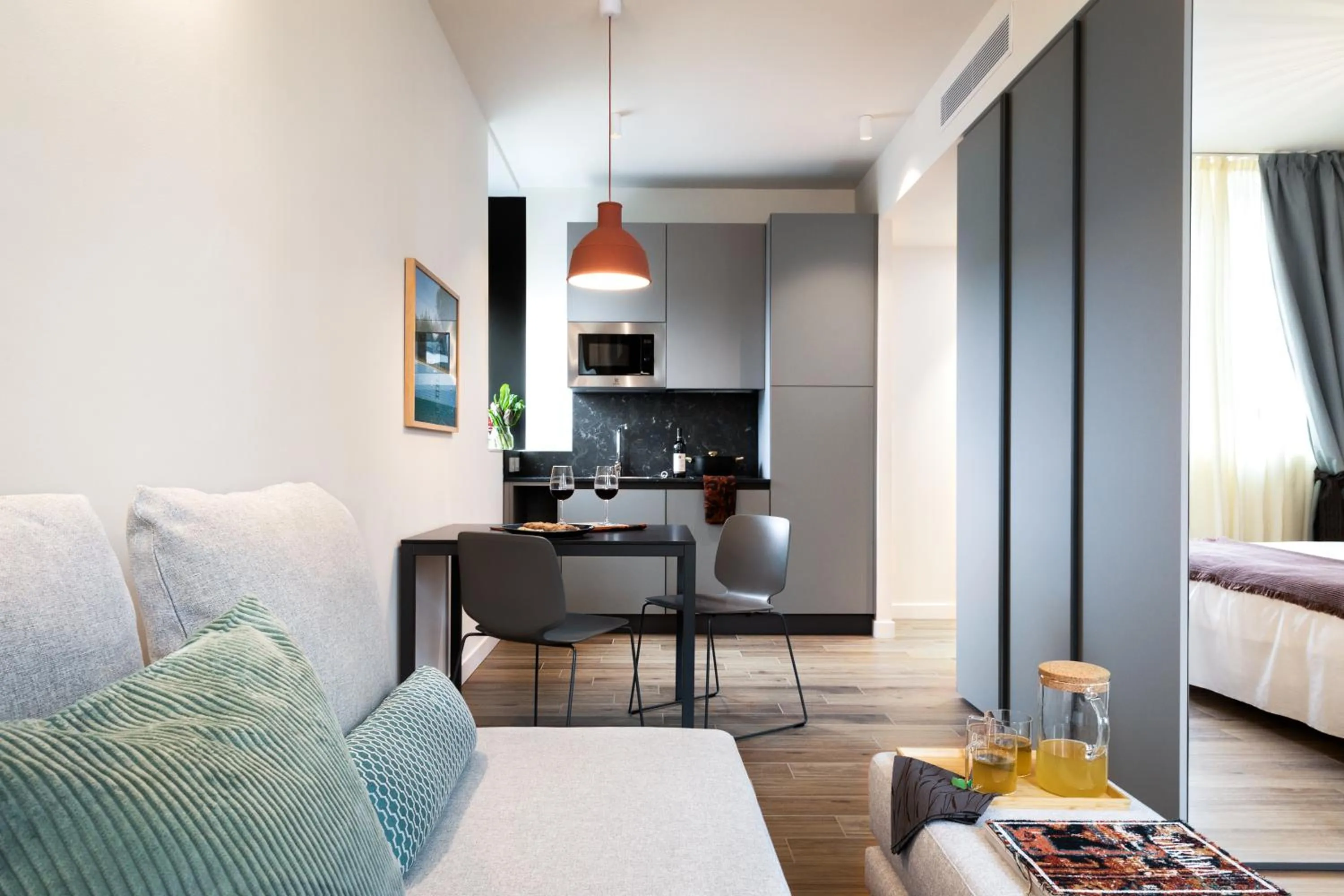 Living room in CO99 Art Building Residence
