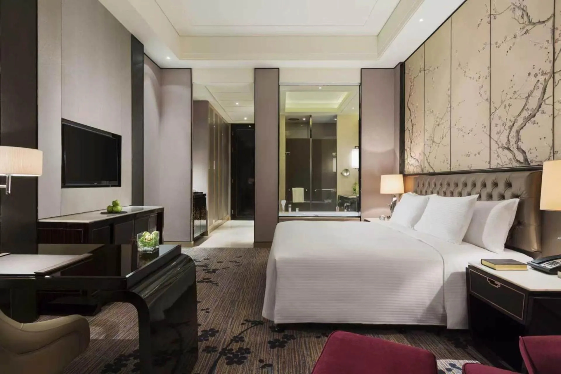 Photo of the whole room, Bed in Wanda Realm Nanjing