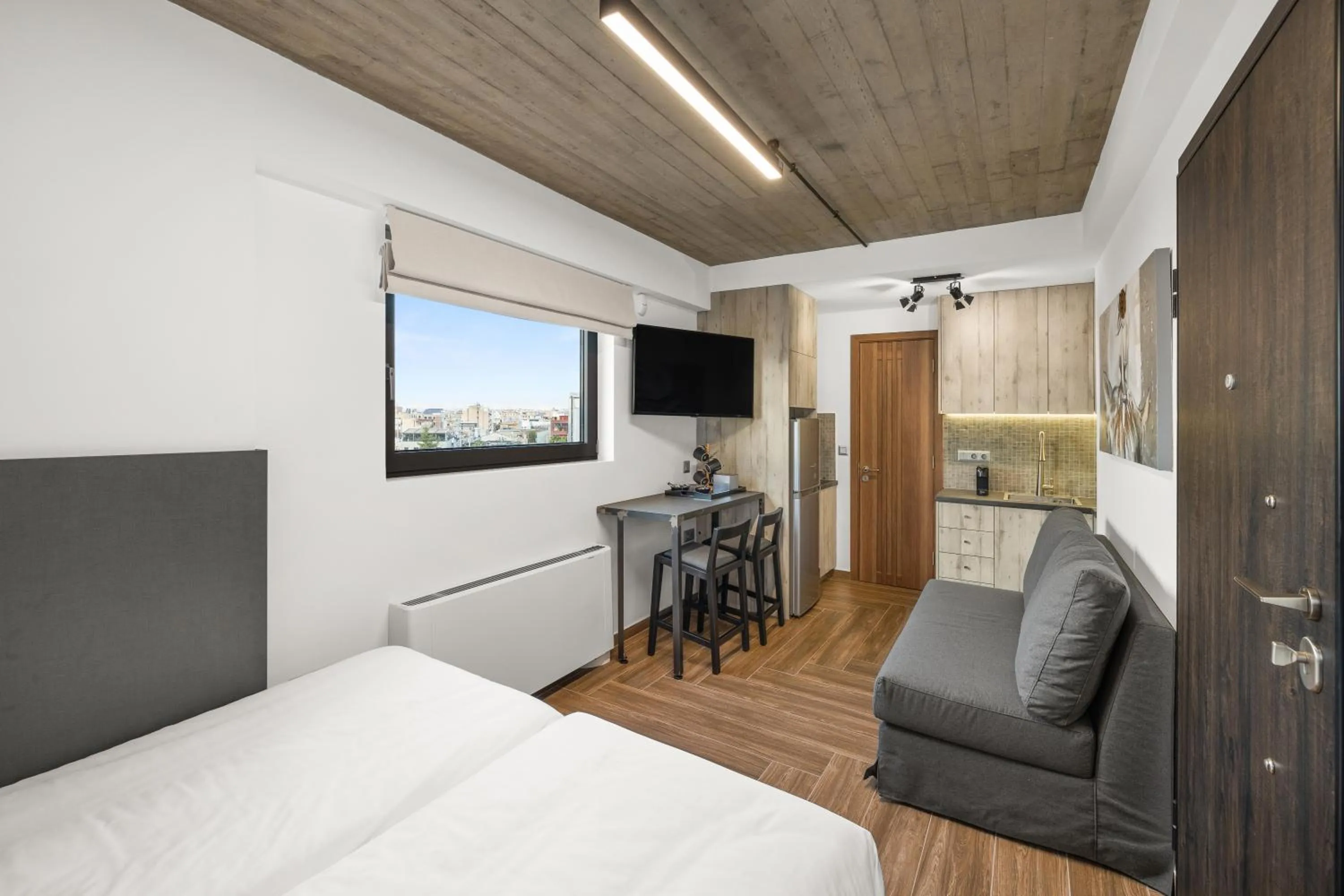 View (from property/room), Bed in ATHENIAN VIEW LOFT