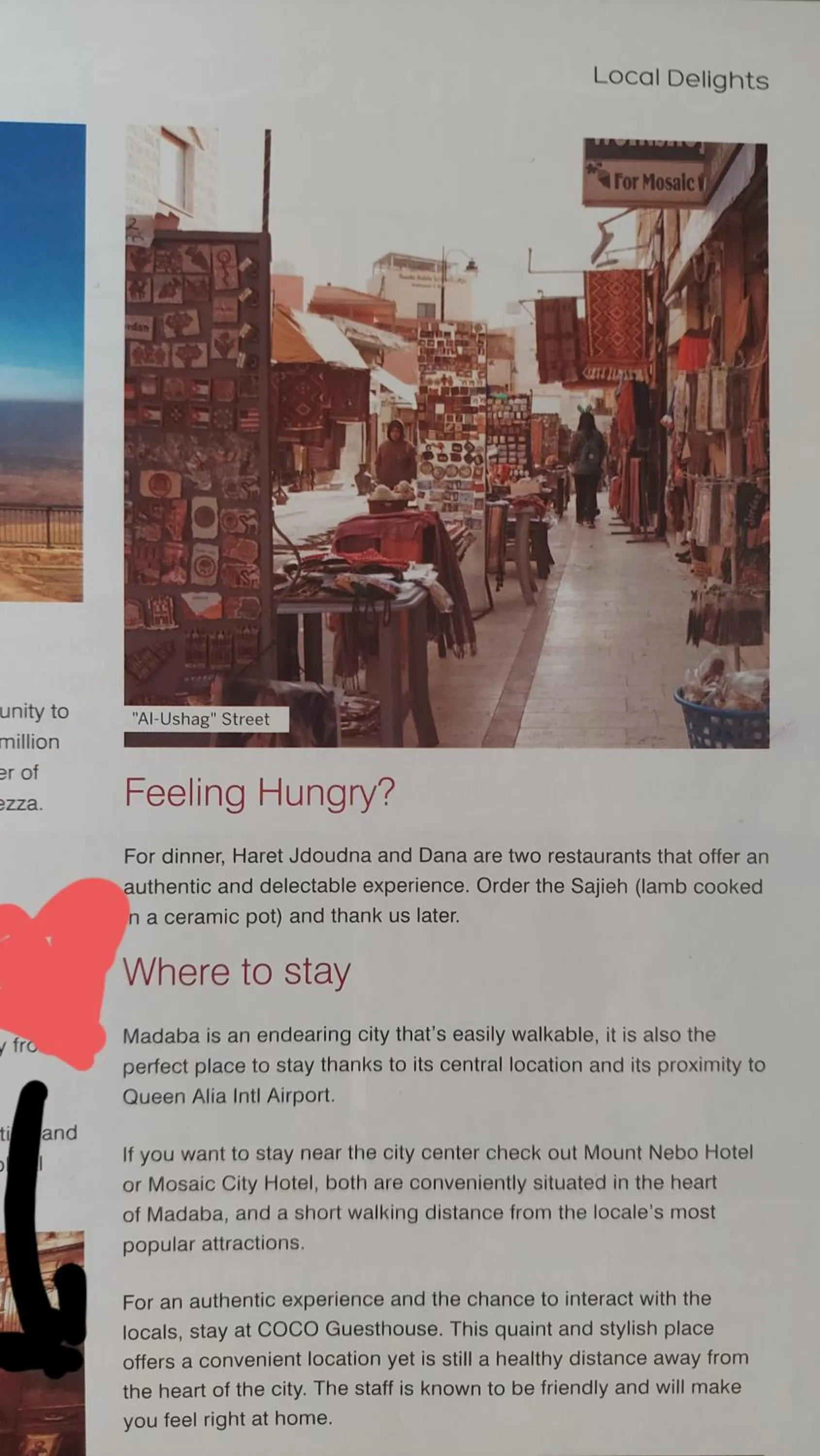 Text overlay in COCO Guesthouse