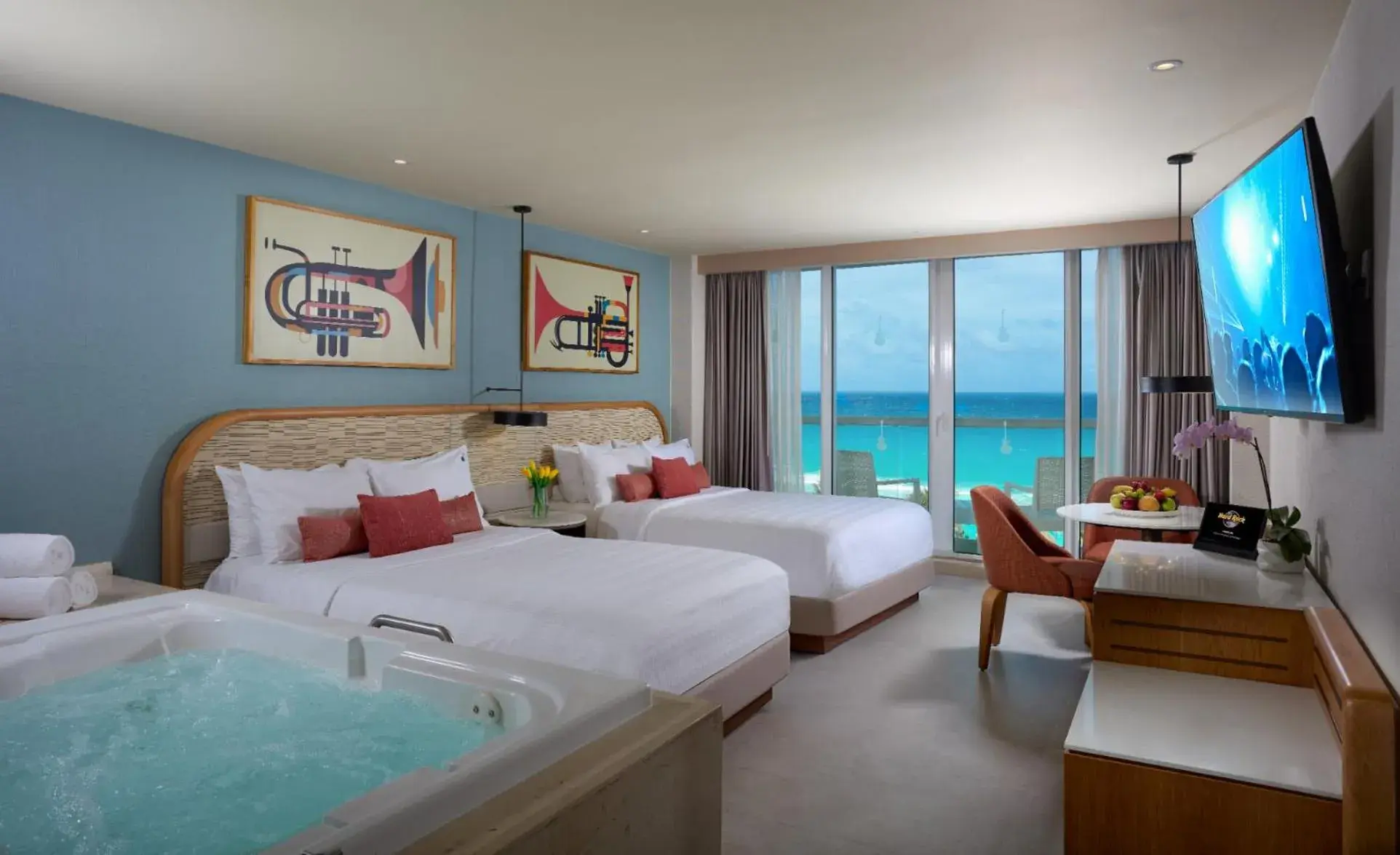Deluxe Ocean View Double in Hard Rock Hotel Cancun - All Inclusive Deluxe Ocean View Double in Hard Rock Hotel Cancun - All Inclusive