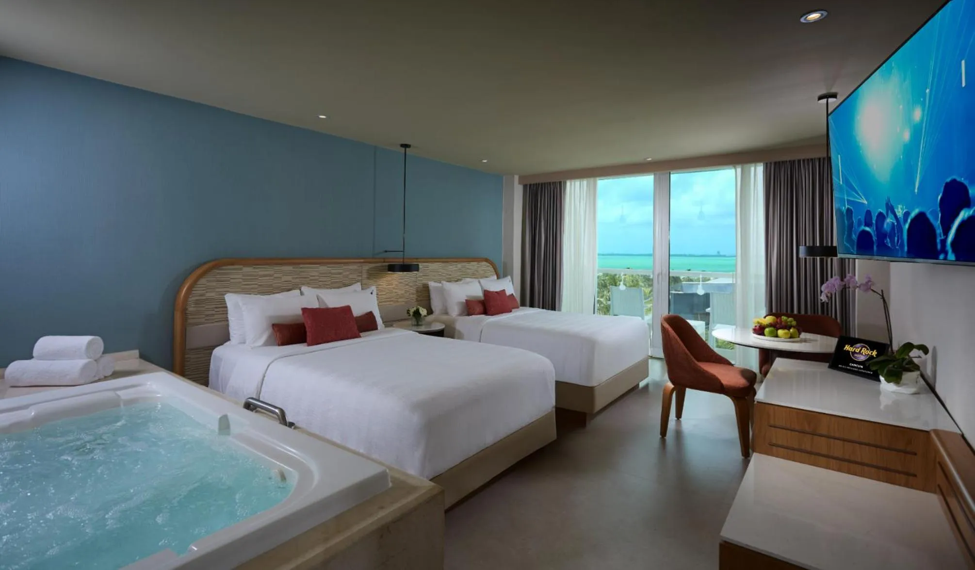 Bedroom, Bed in Hard Rock Hotel Cancun - All Inclusive
