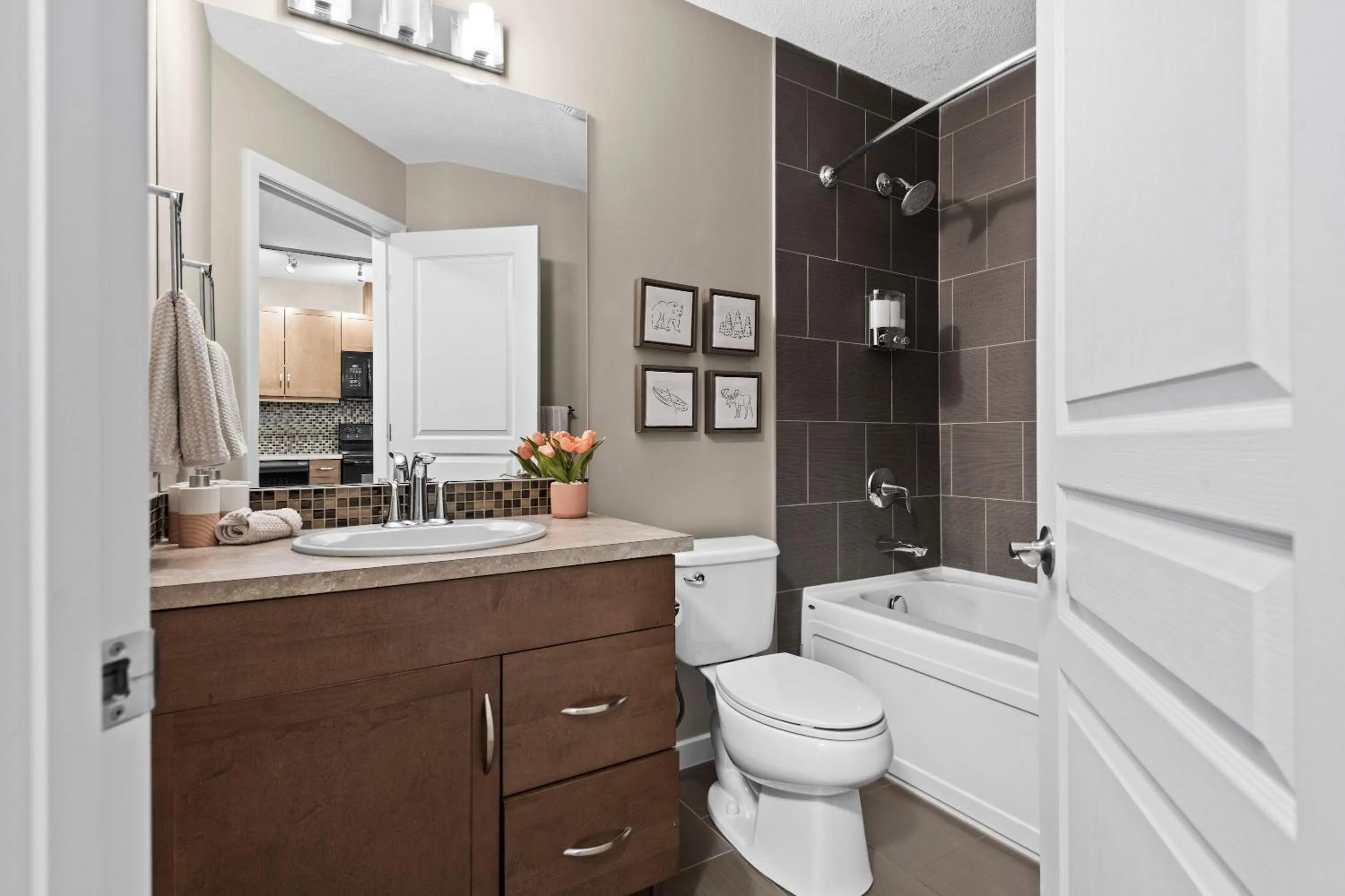 Shower in GlobalStay Downtown Calgary Condos