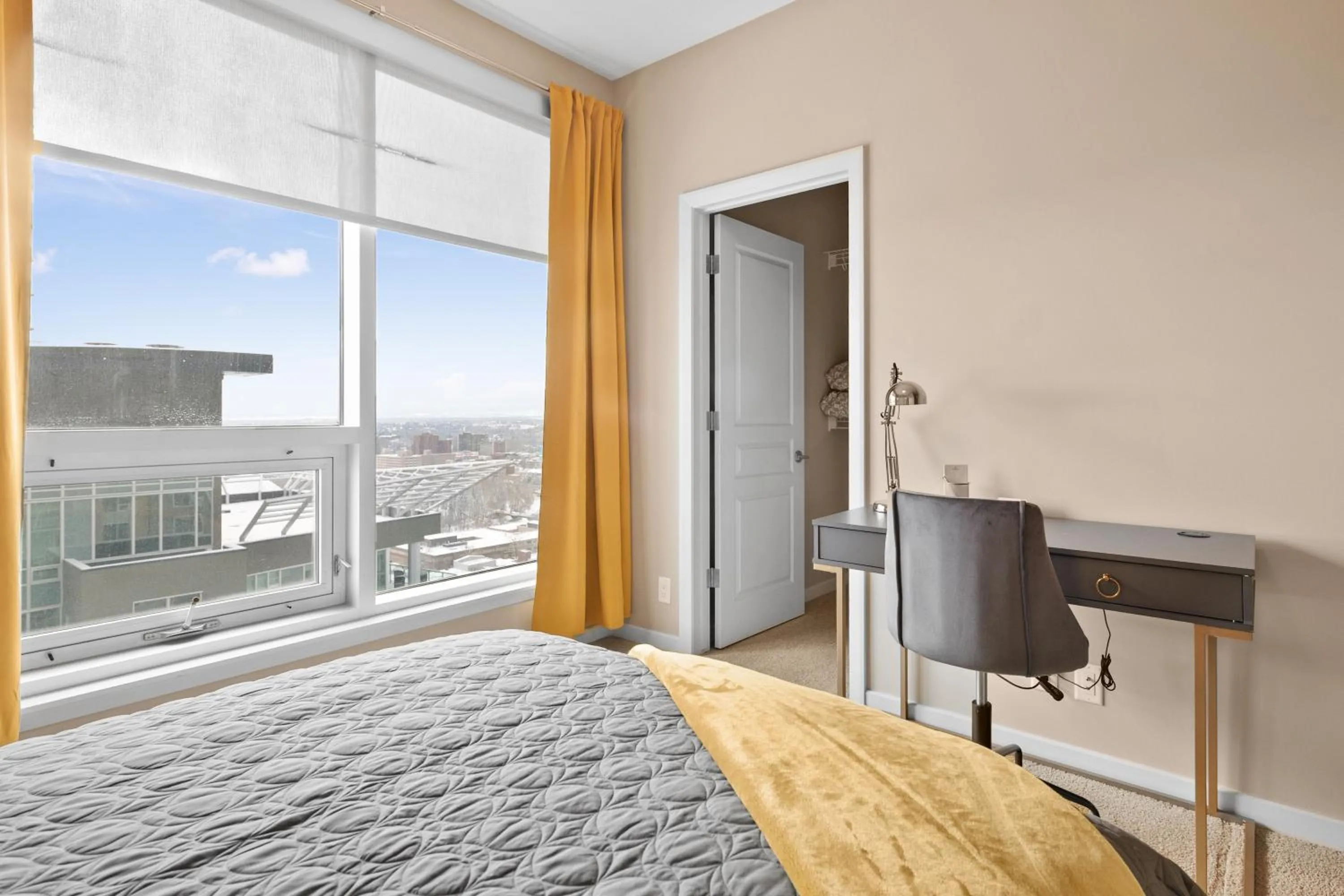 Bedroom, Bed in Stylish Downtown Condos by GLOBALSTAY