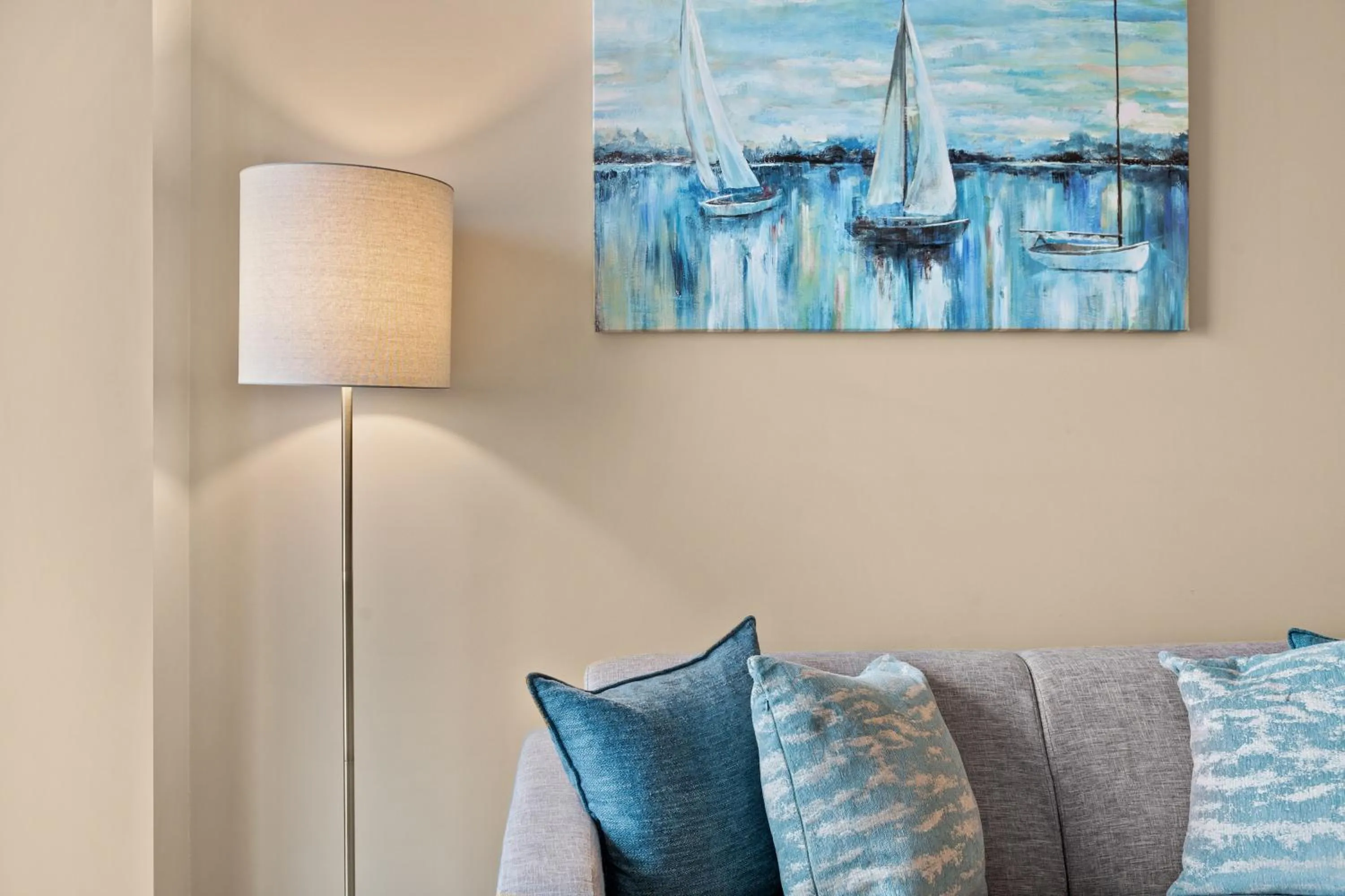 Living room in Stylish Downtown Condos by GLOBALSTAY