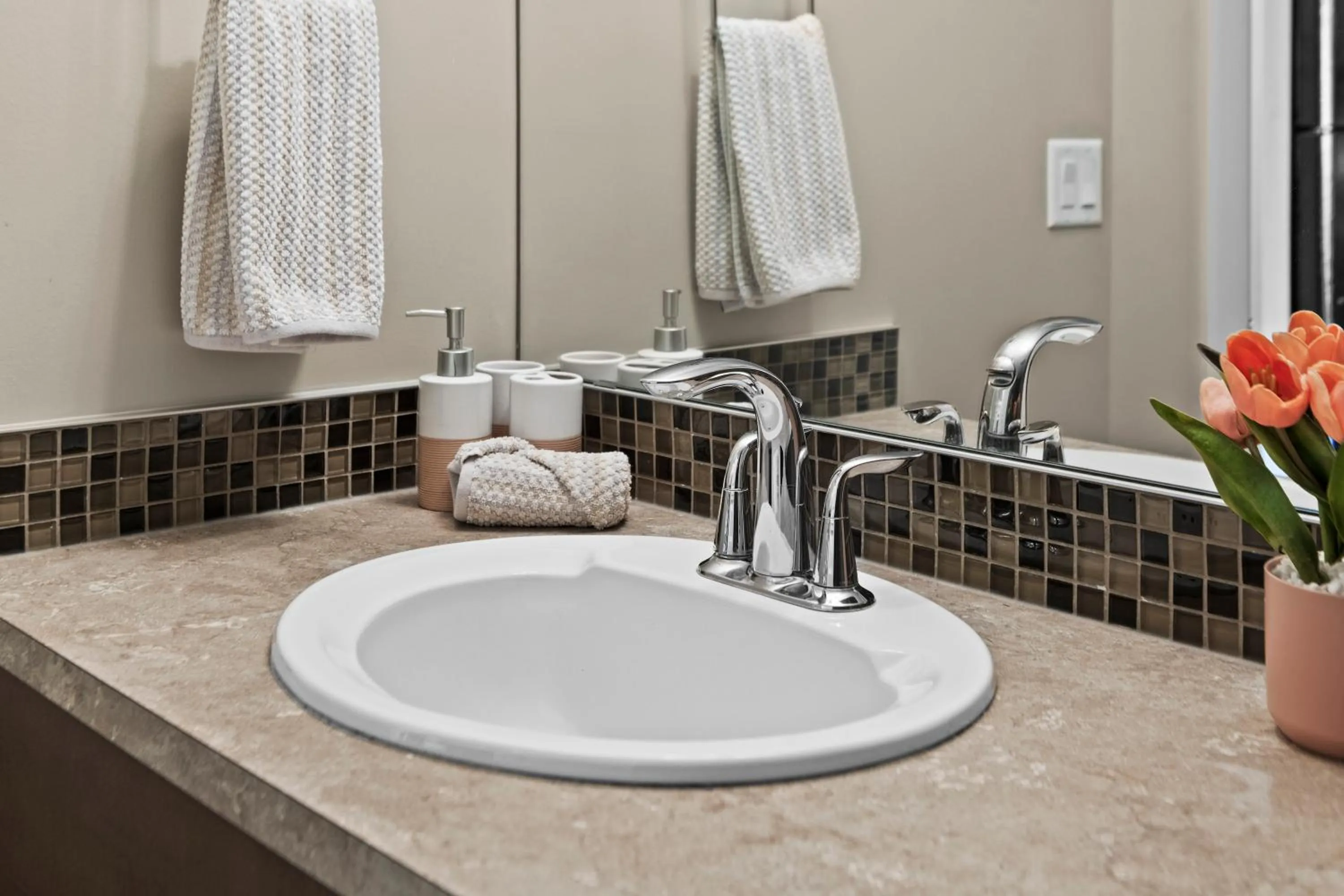 Bathroom in GlobalStay Downtown Calgary Condos