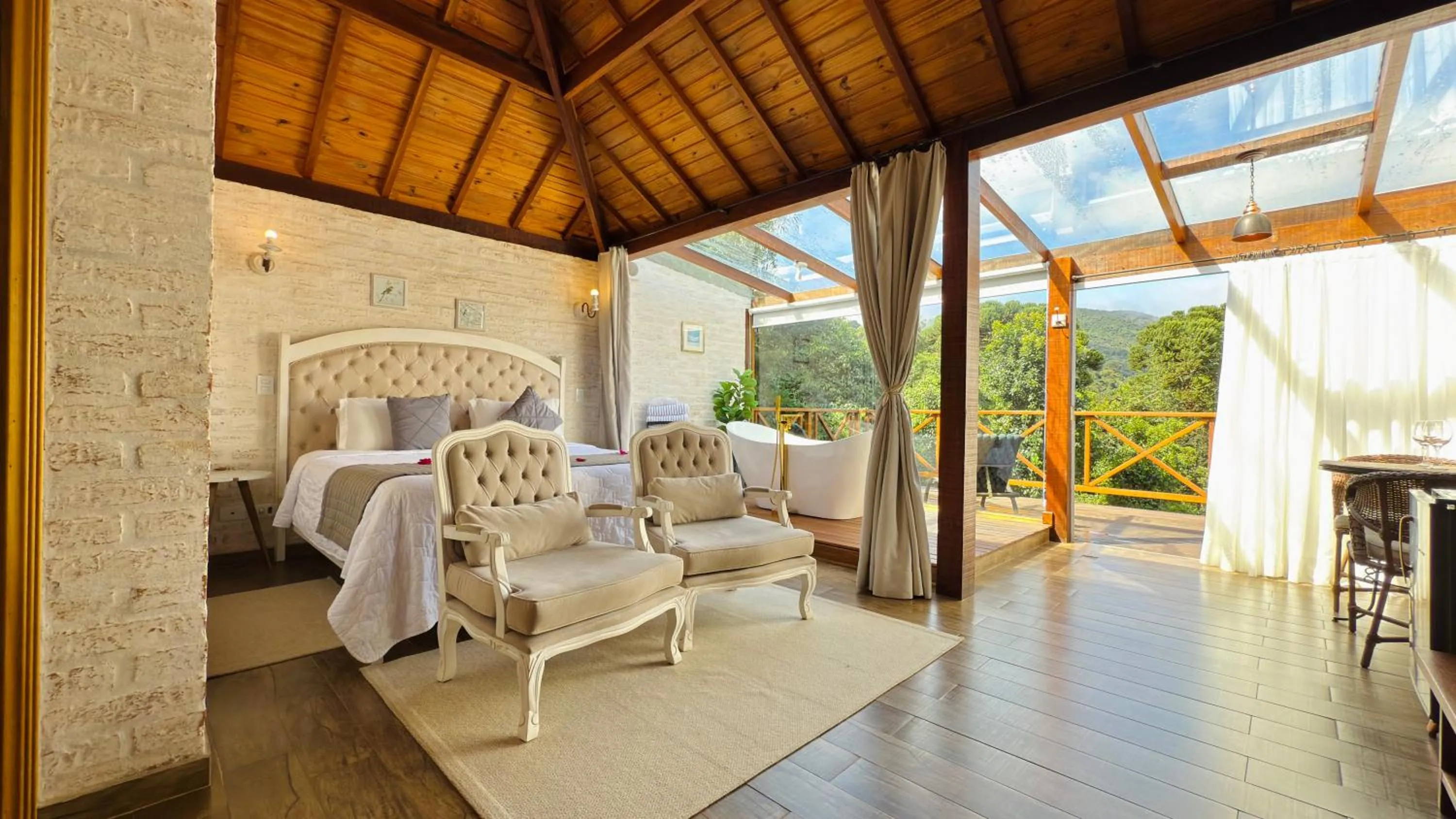 Bed in Pousada Villa Monte Verde