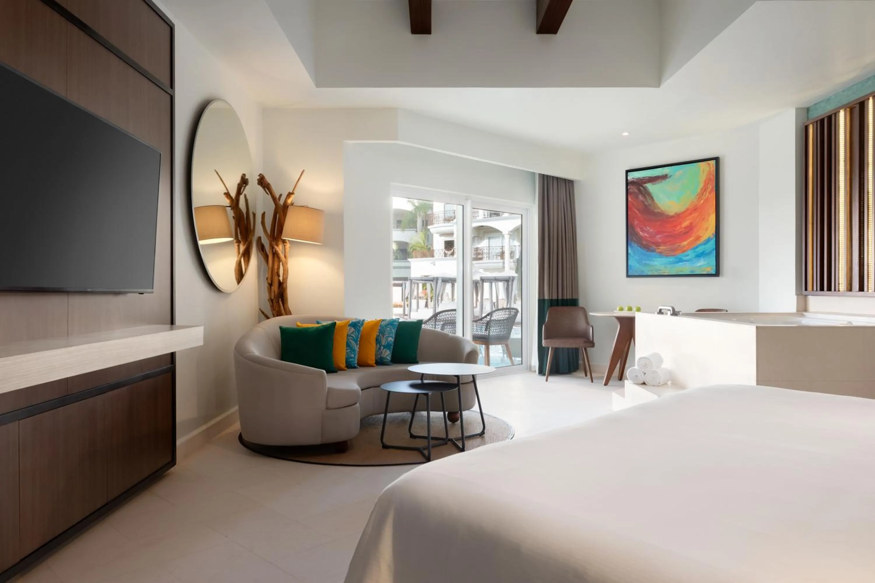 Bedroom, Bed in Hyatt Vivid Playa Del Carmen All-Inclusive Adult Only Resort