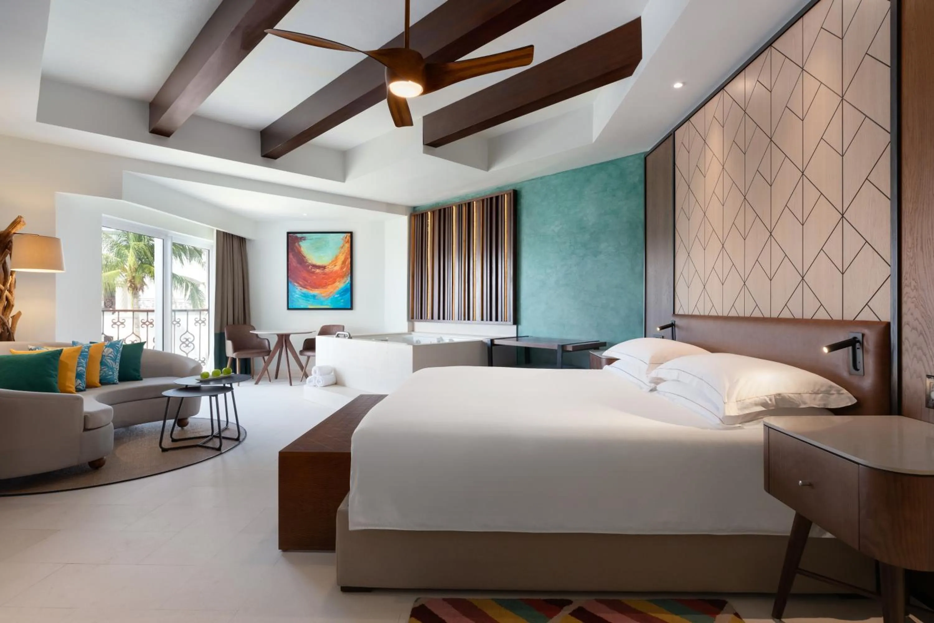 Bed in Hyatt Vivid Playa Del Carmen All-Inclusive Adult Only Resort