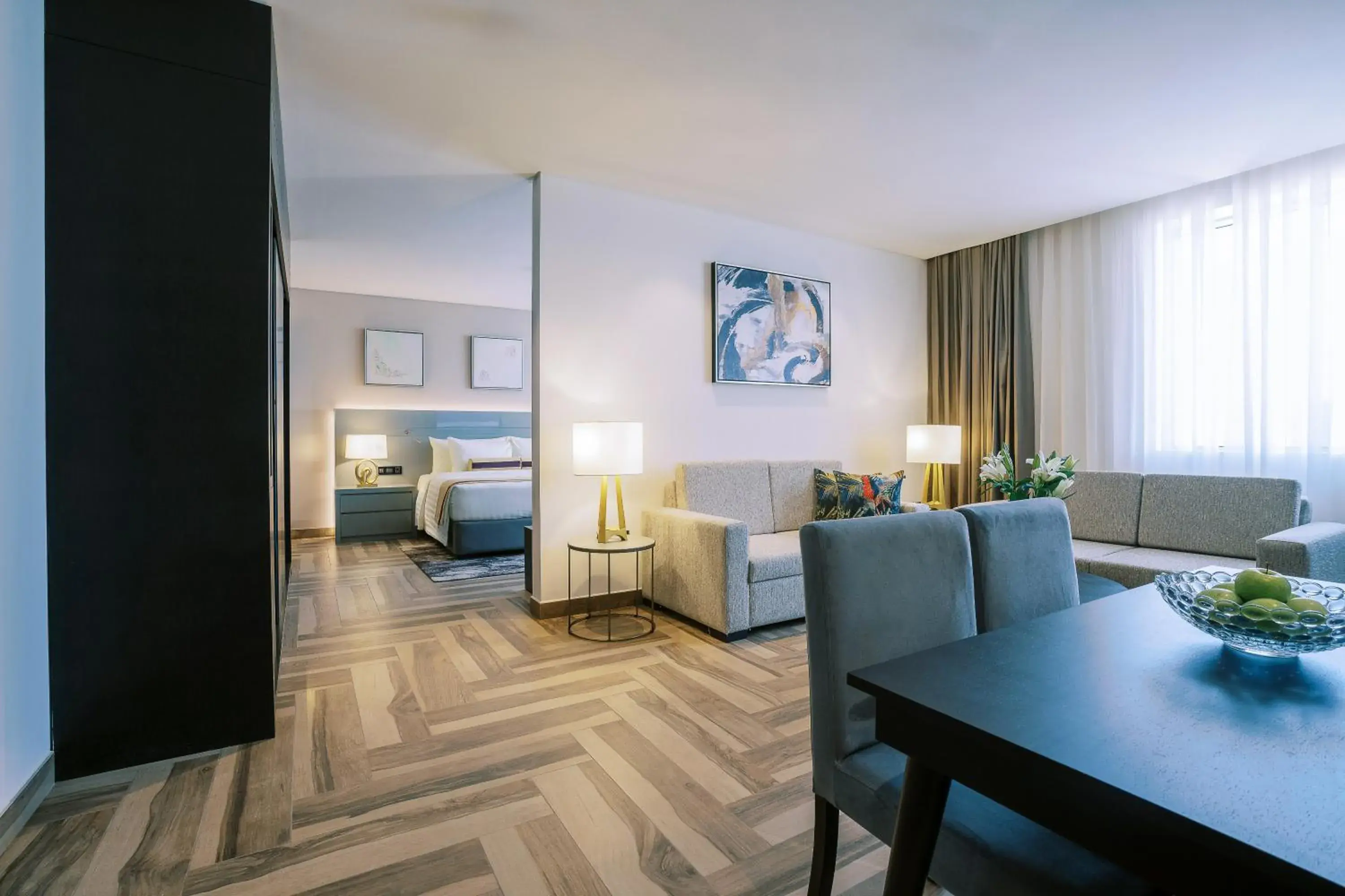 Living room, Bed in Khalidia Palace Hotel Dubai by Mourouj Gloria Living room, Bed in Khalidia Palace Hotel Dubai by Mourouj Gloria