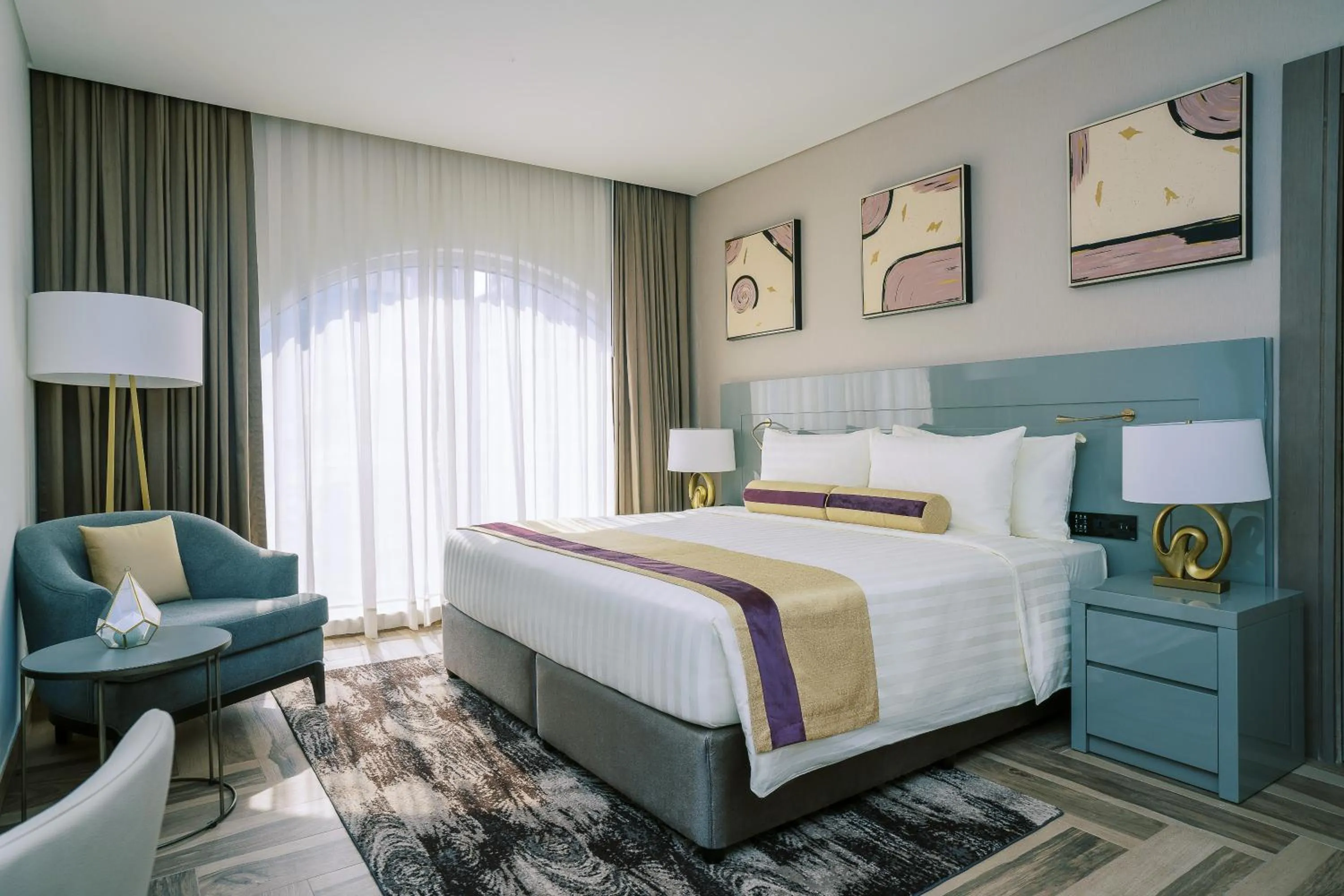 Bed in Khalidia Palace Hotel Dubai by Mourouj Gloria