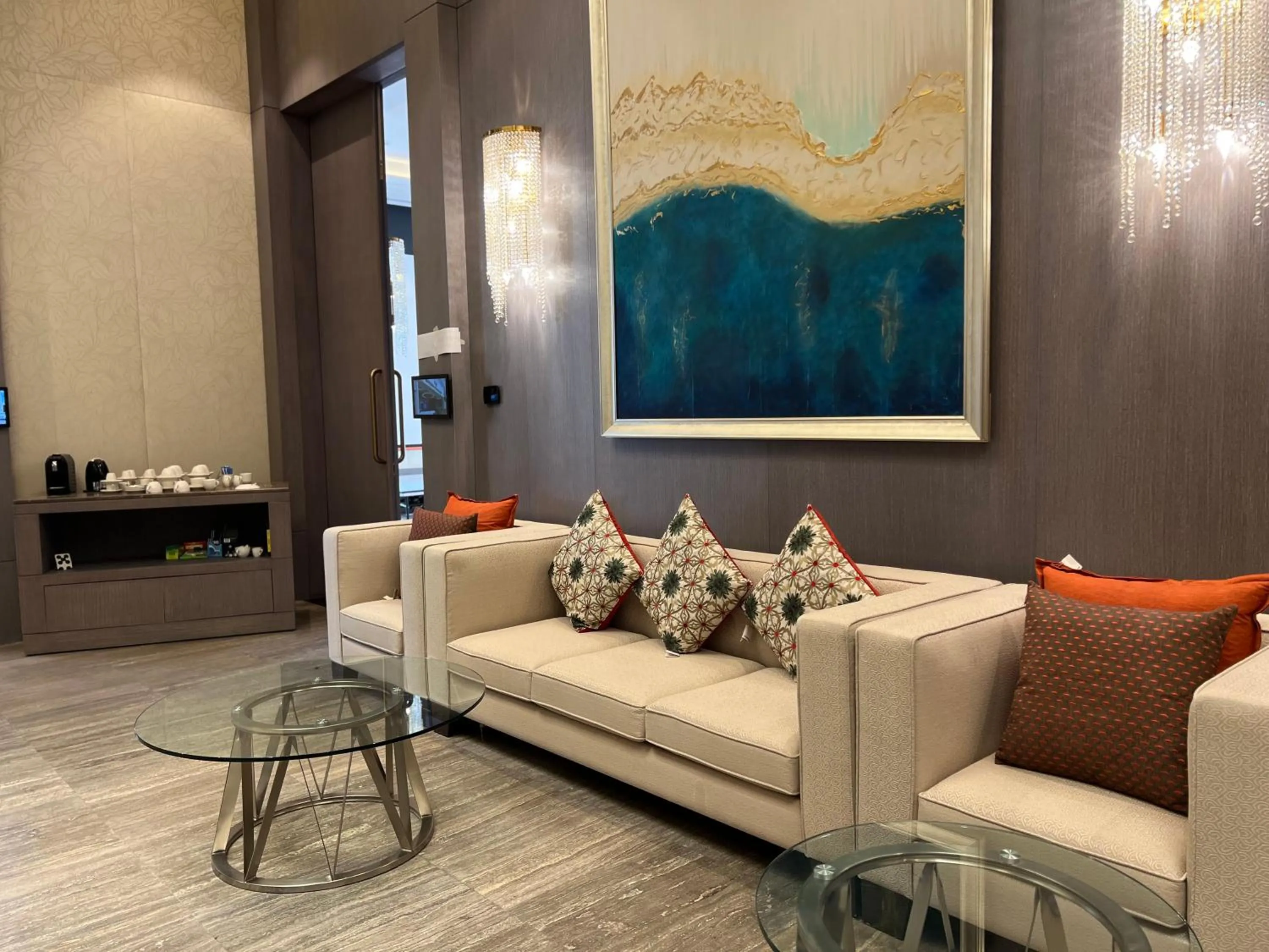 Seating area in Khalidia Palace Hotel Dubai by Mourouj Gloria